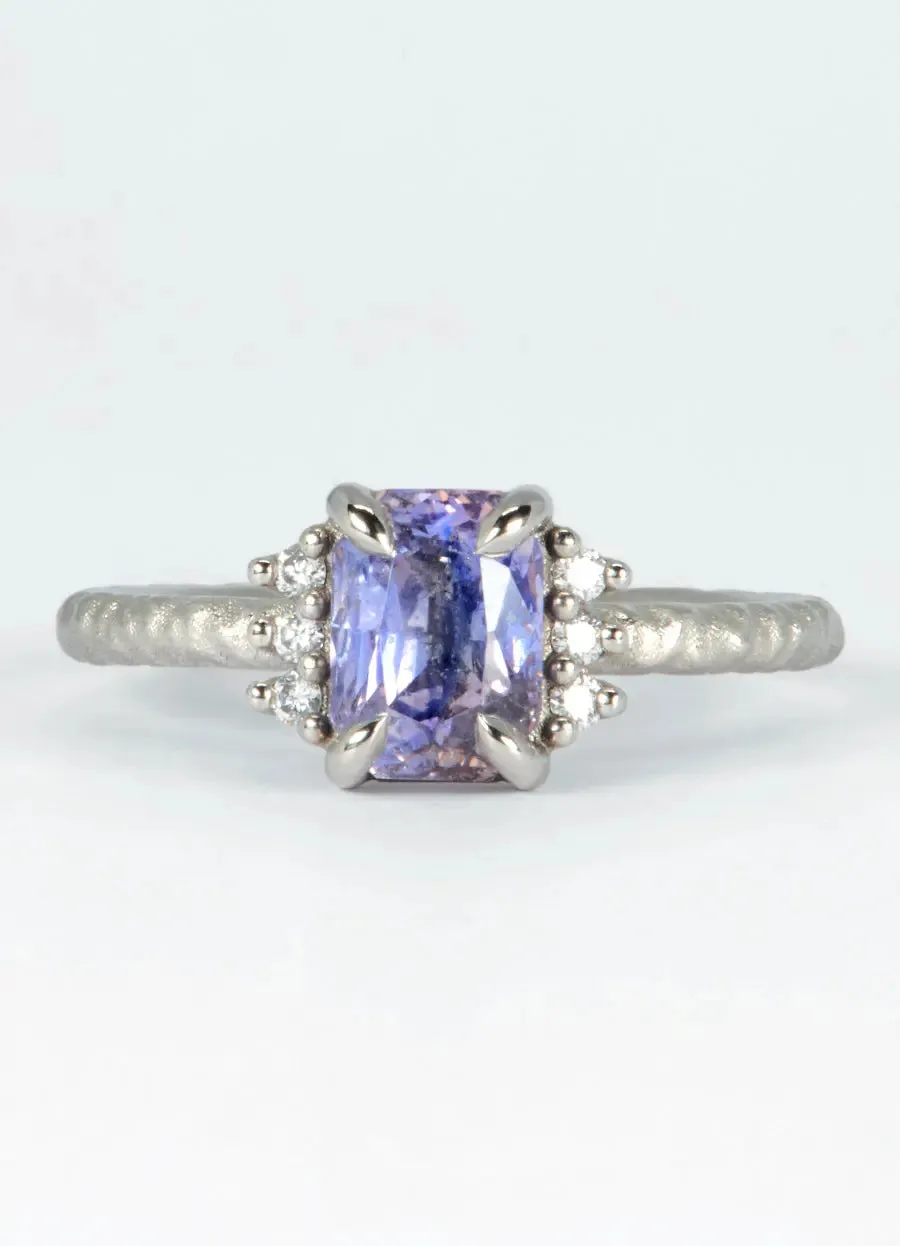 2.17ct Madagascan Sapphire and White Diamond Ring