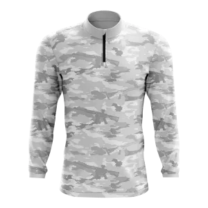 Arctic Ghost Camo Men's Quarter Zip Pullover
