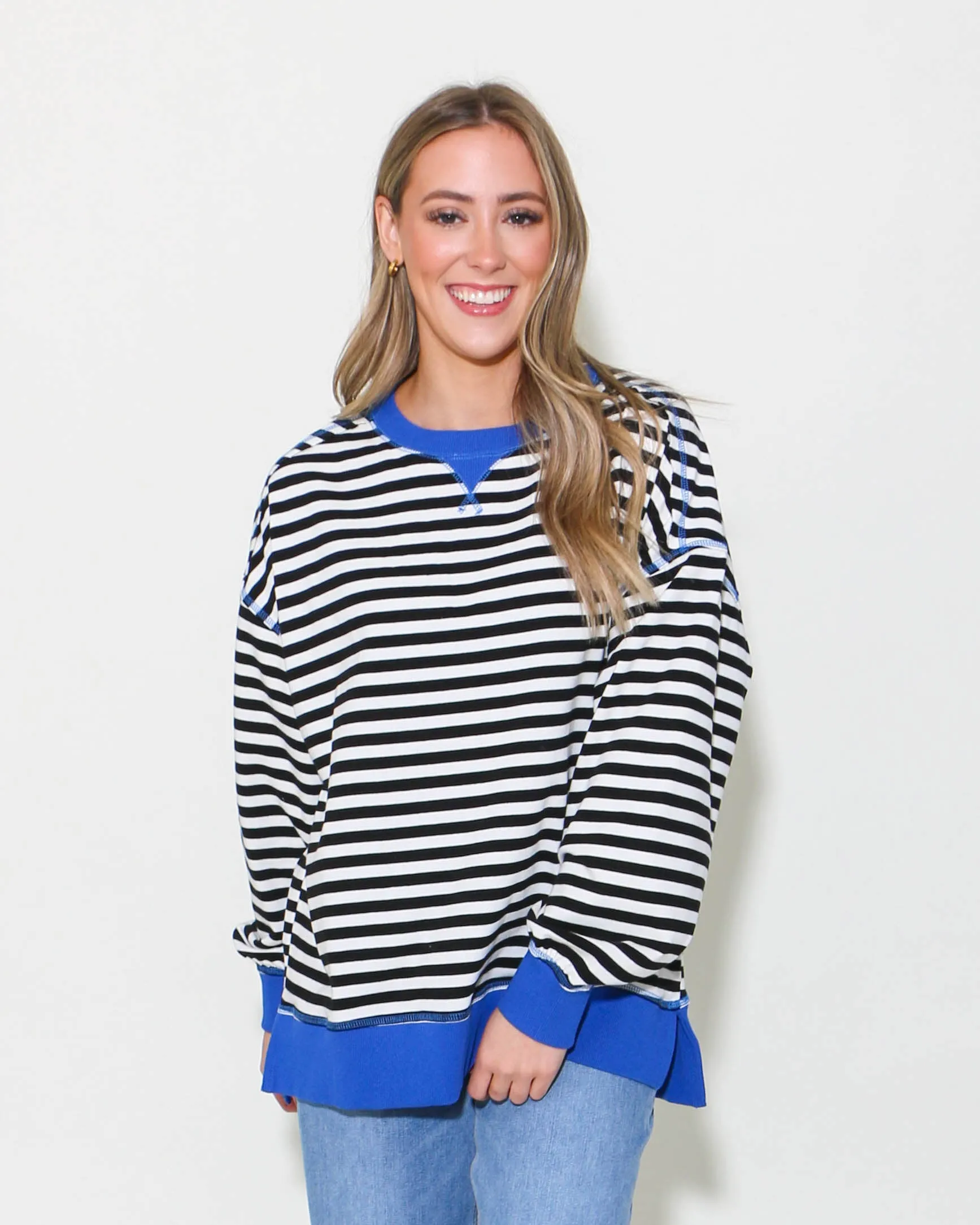 Black & White Striped Pullover