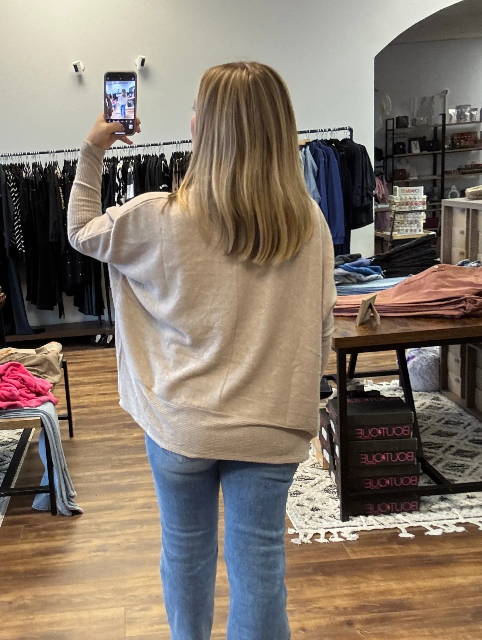 Brushed Melange Turtleneck Poncho Pullover - Ash Mocha