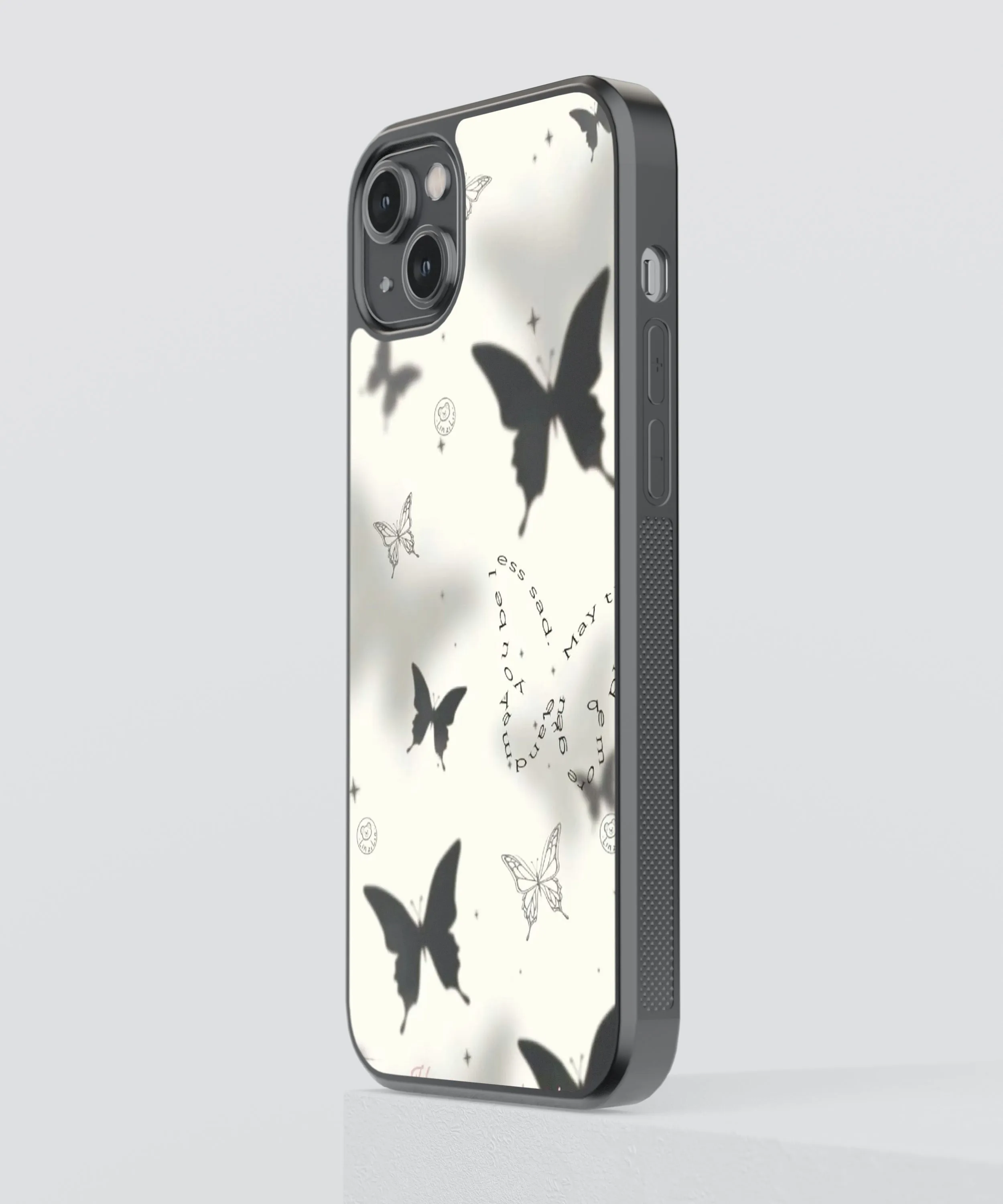 Butterfly Shadows Abstract Glass Phone Case Cover