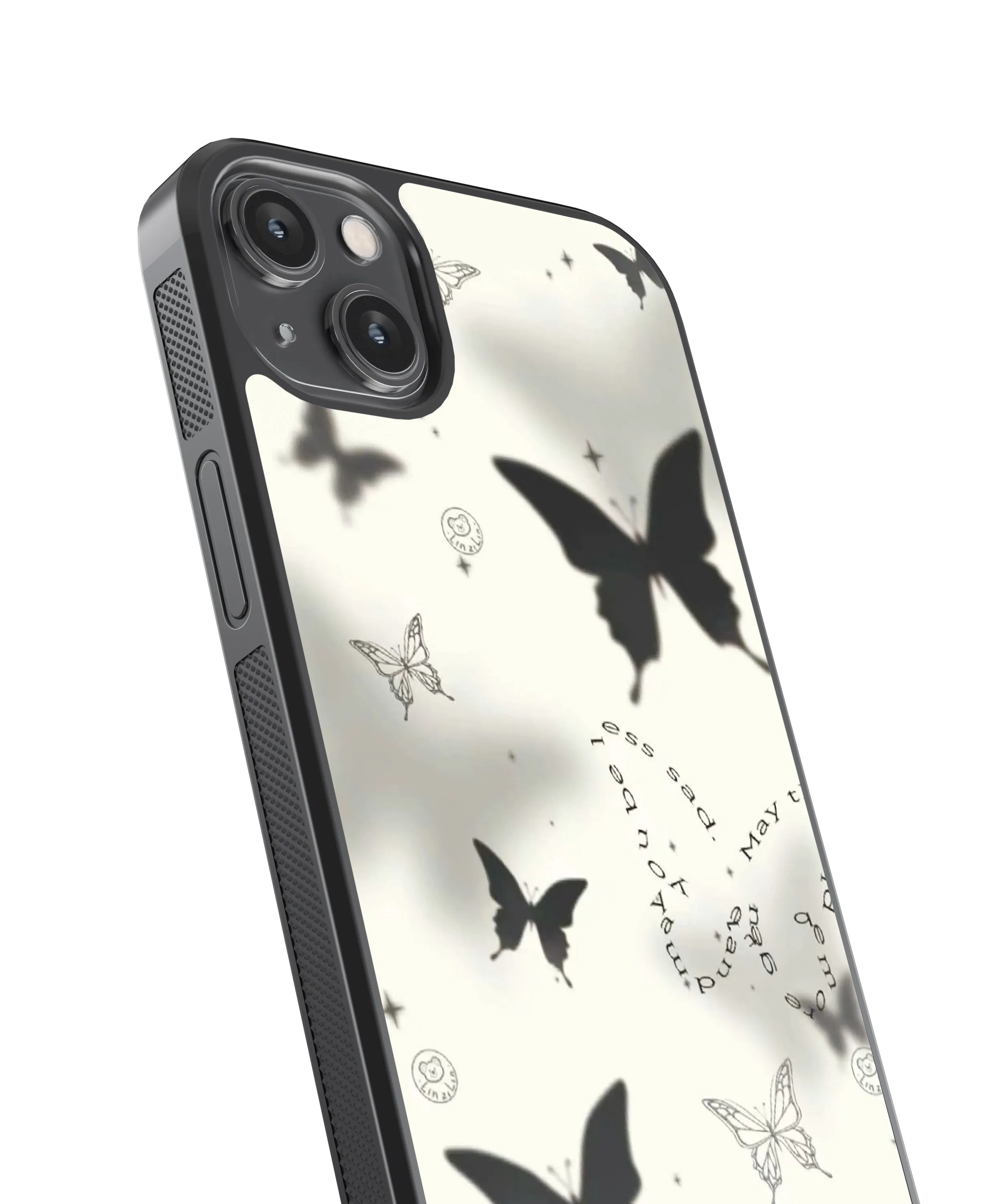 Butterfly Shadows Abstract Glass Phone Case Cover