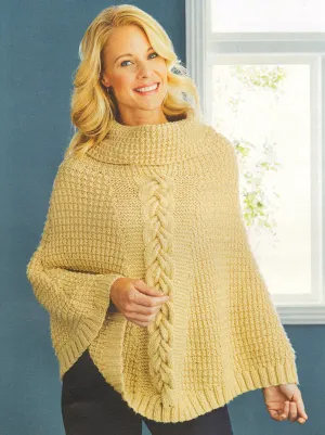 Cabled Poncho Pattern