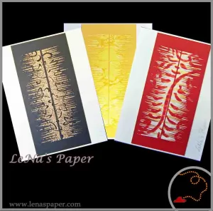 Carte double , création papier unique- Collection MOUSTACHE