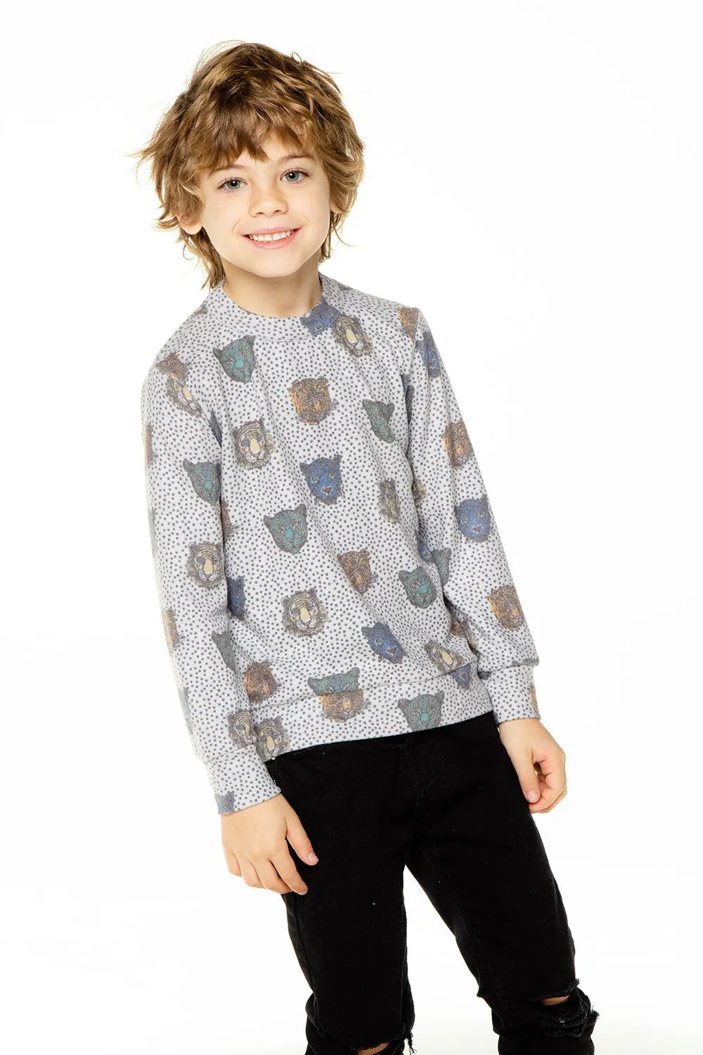 Chaser Wildcat Party Knit L/S Pullover