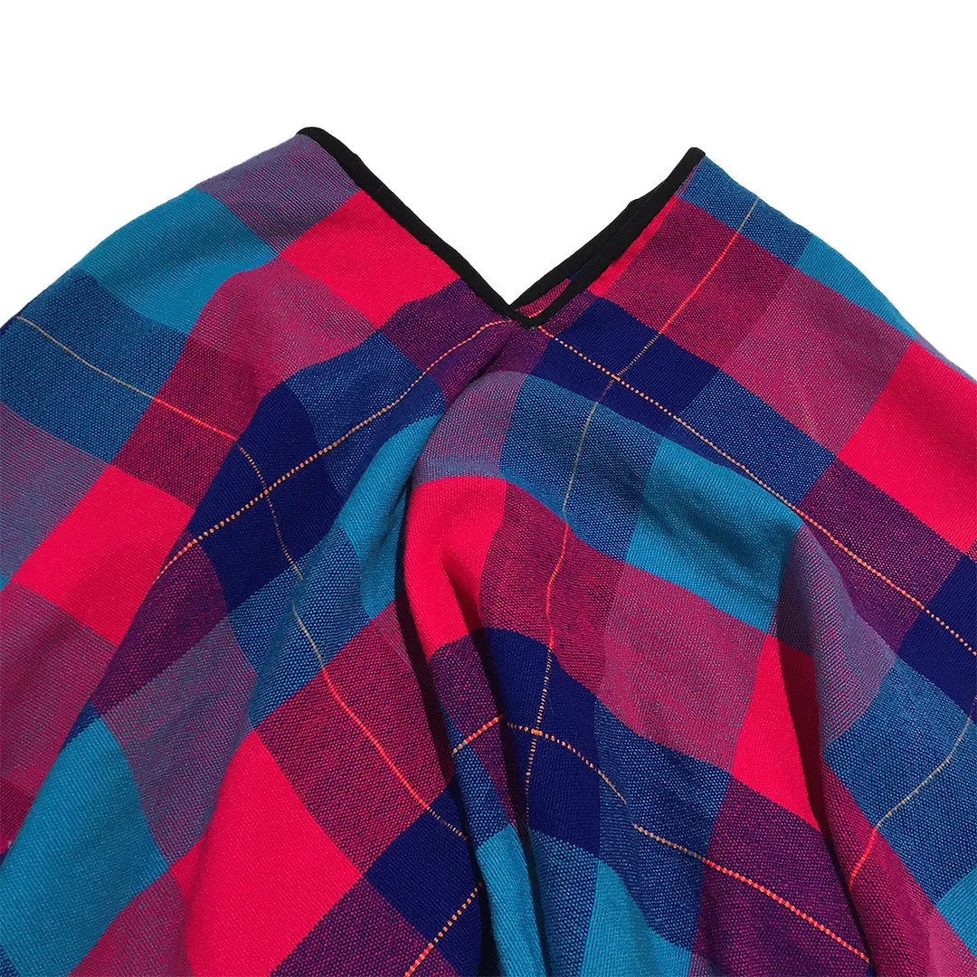 Check Plaid Poncho