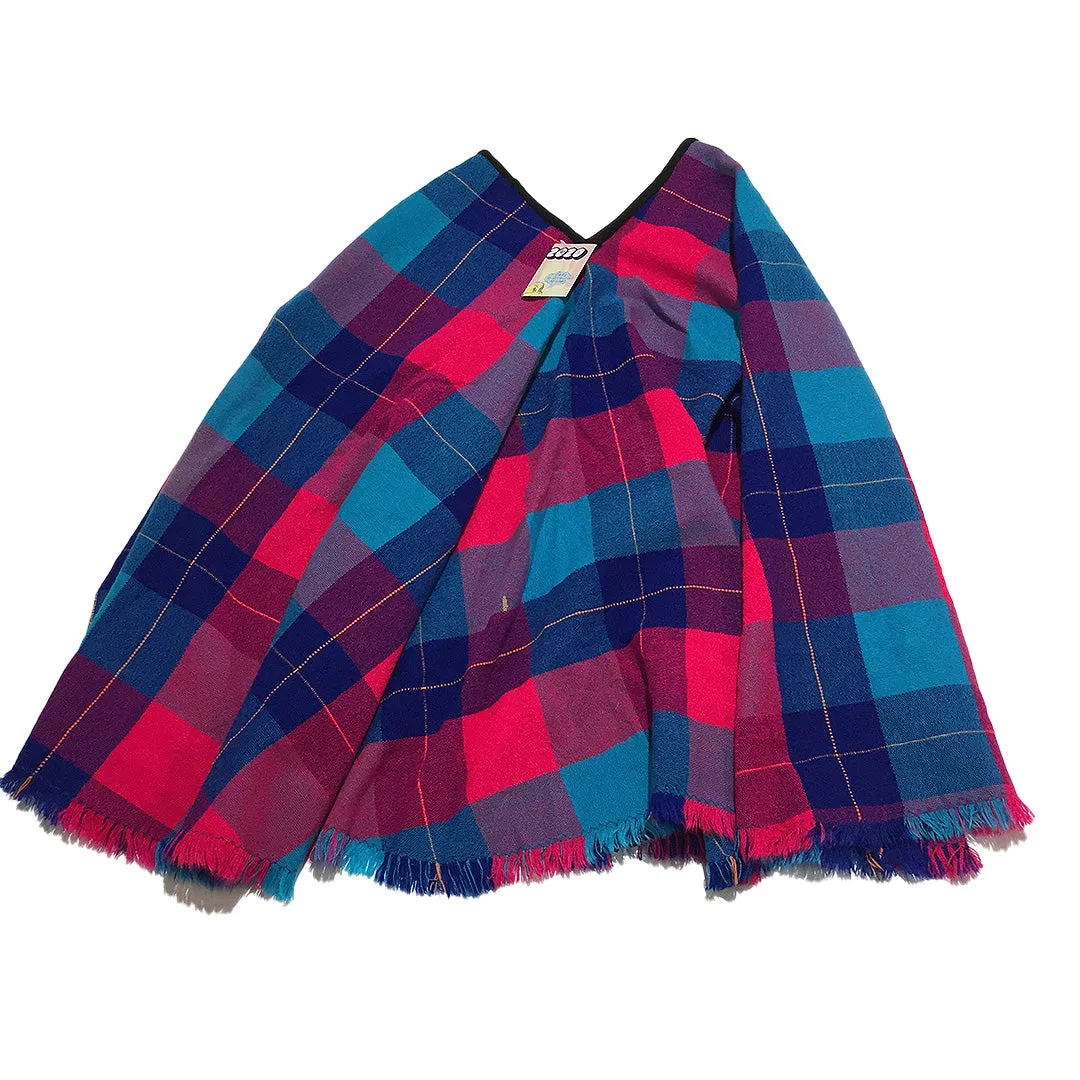 Check Plaid Poncho
