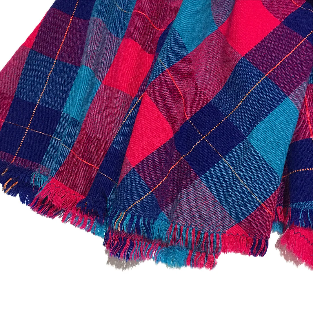 Check Plaid Poncho