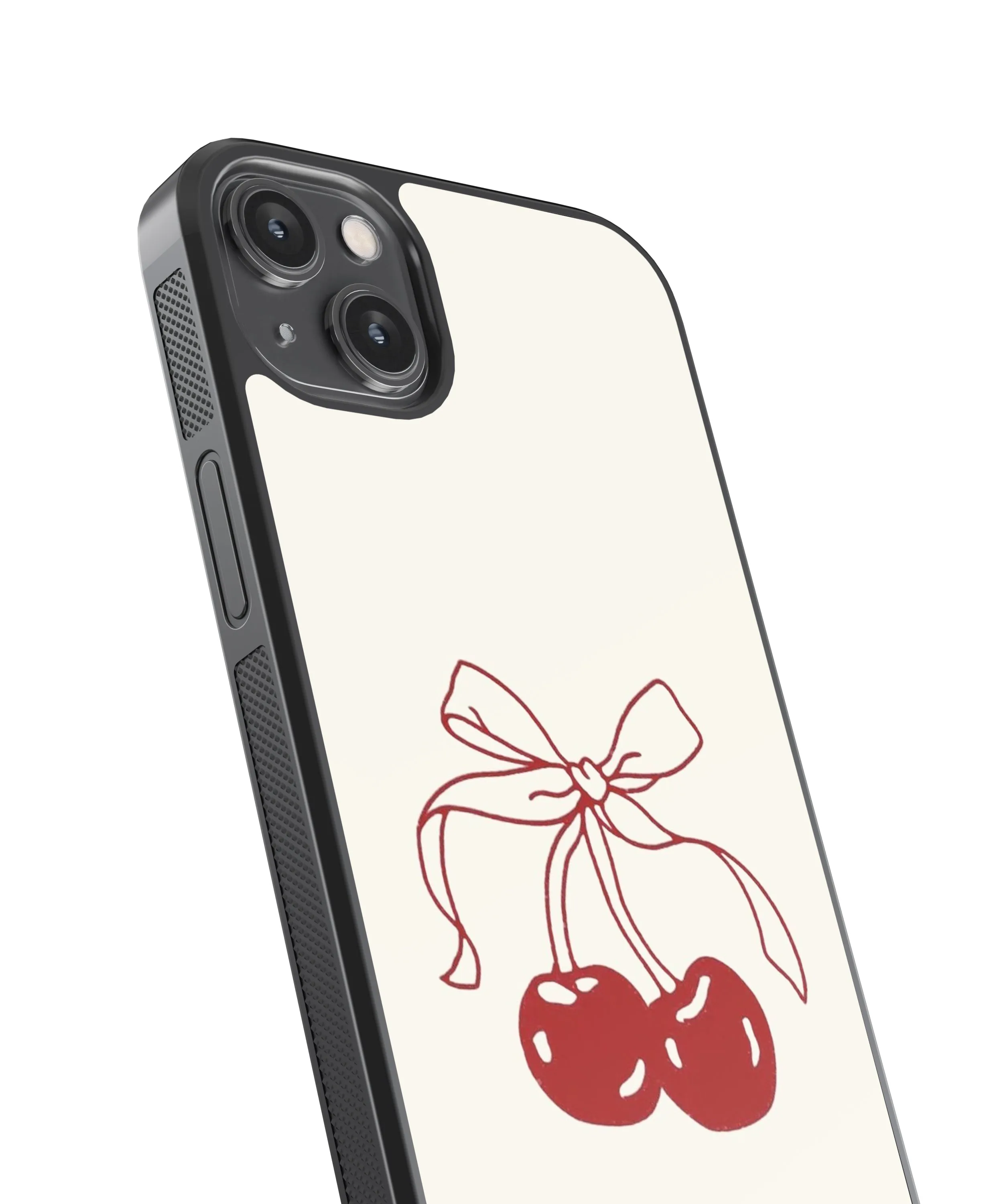 Cherry Bow Abstract Glass Phone Case Cover