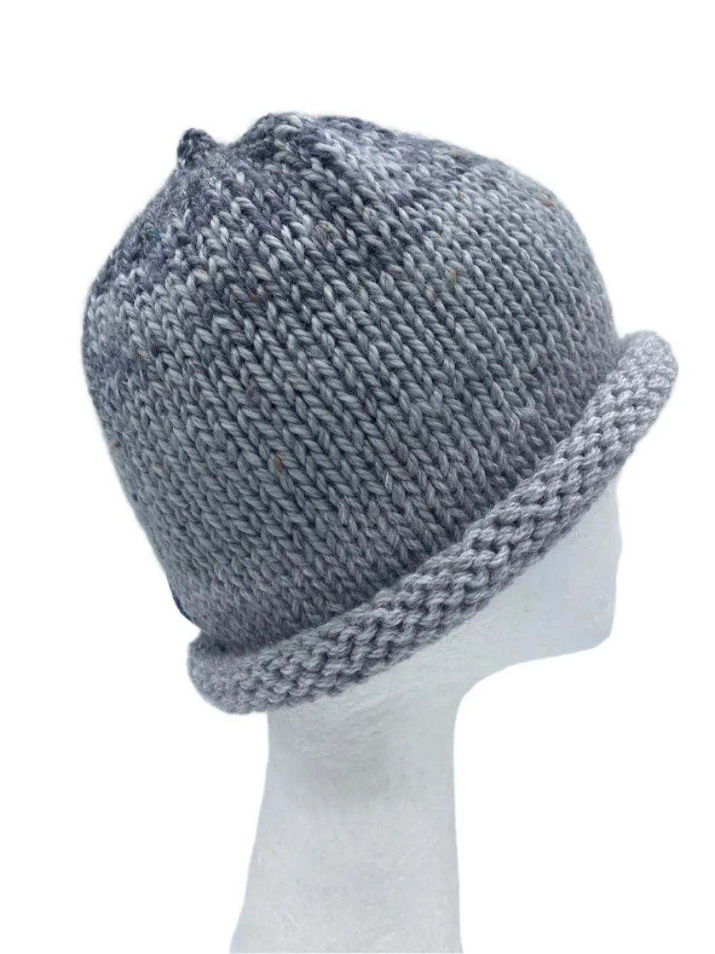 CHUNKY CLASSIC BEANIE -light grey/grey -  medium