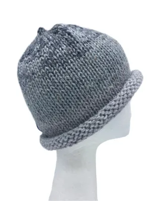 CHUNKY CLASSIC BEANIE -light grey/grey -  medium