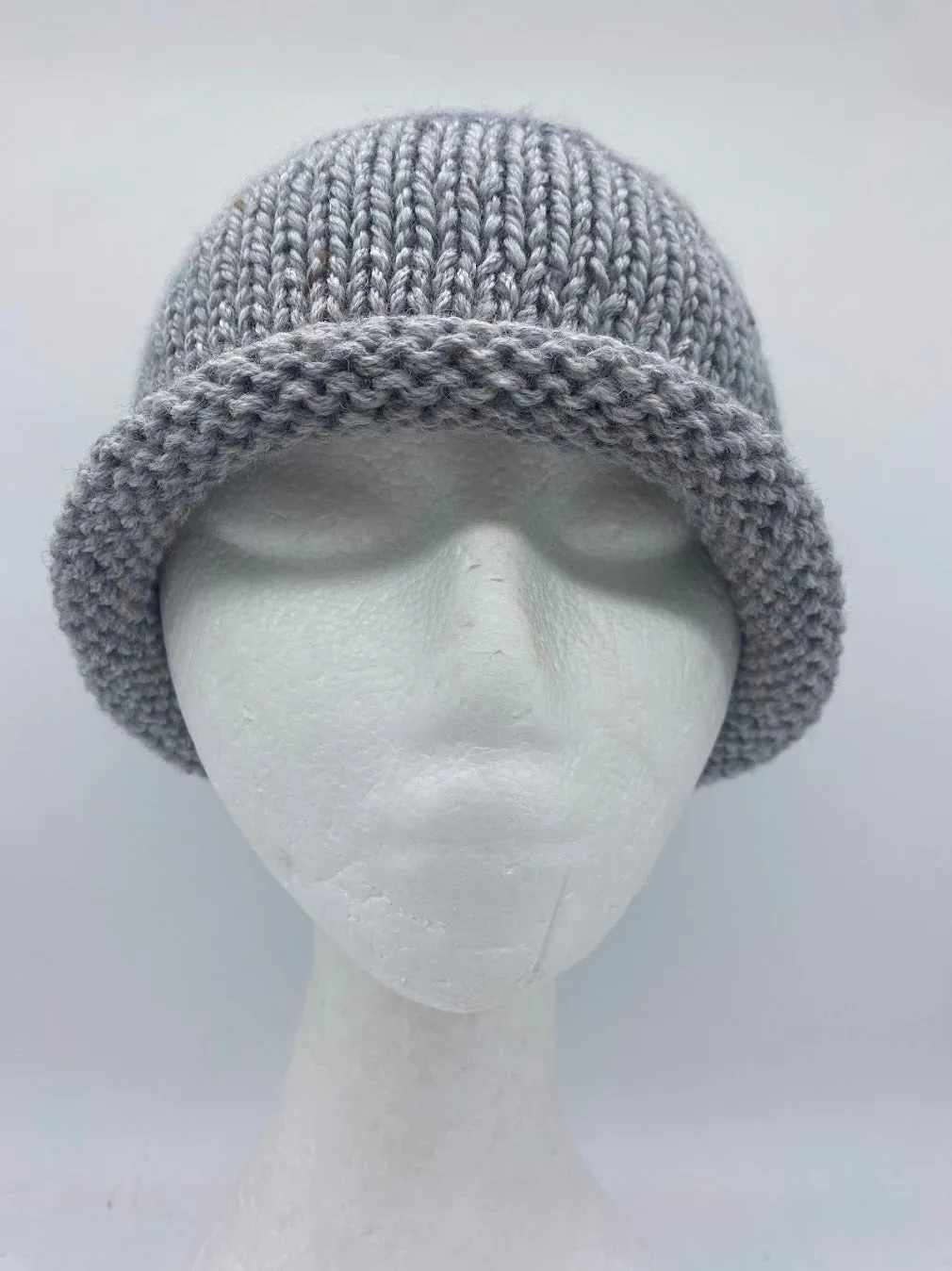 CHUNKY CLASSIC BEANIE -light grey/grey -  medium