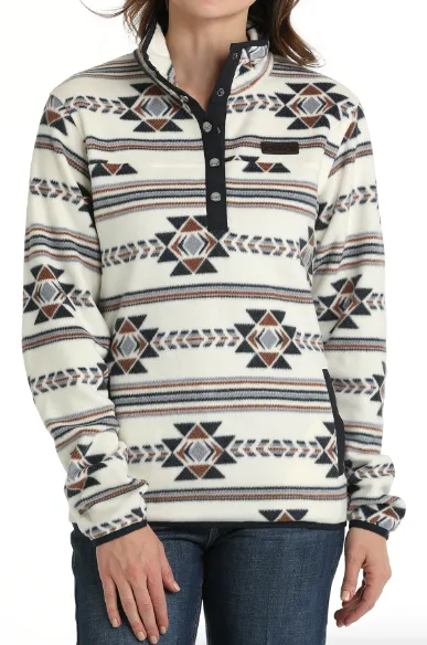 Cinch Women's Cream Aztec Fleece Pullover MAK9820019
