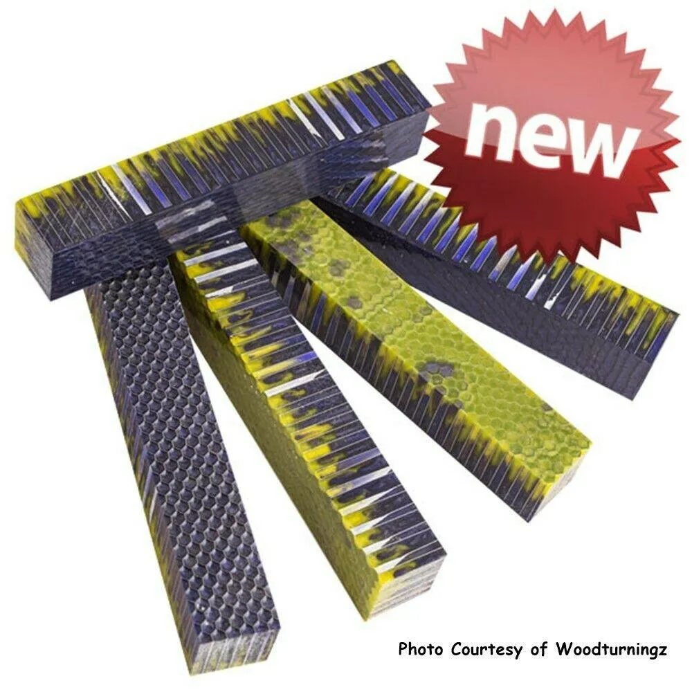 Combz Pen Blank #07 - Purple & Green 3/4" sq x 5"