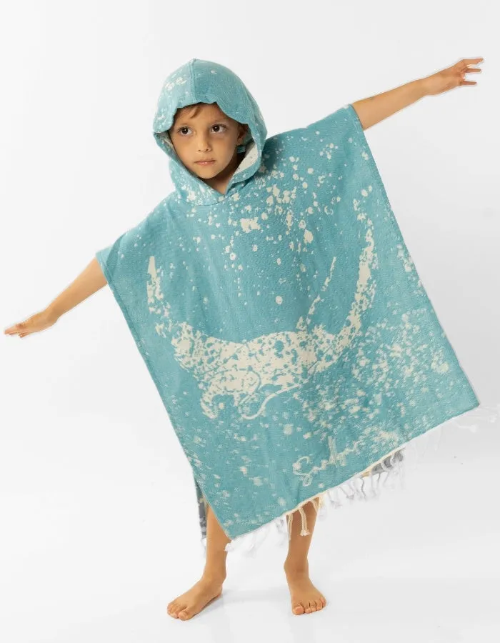 Coral Turkish Cotton Poncho Towel