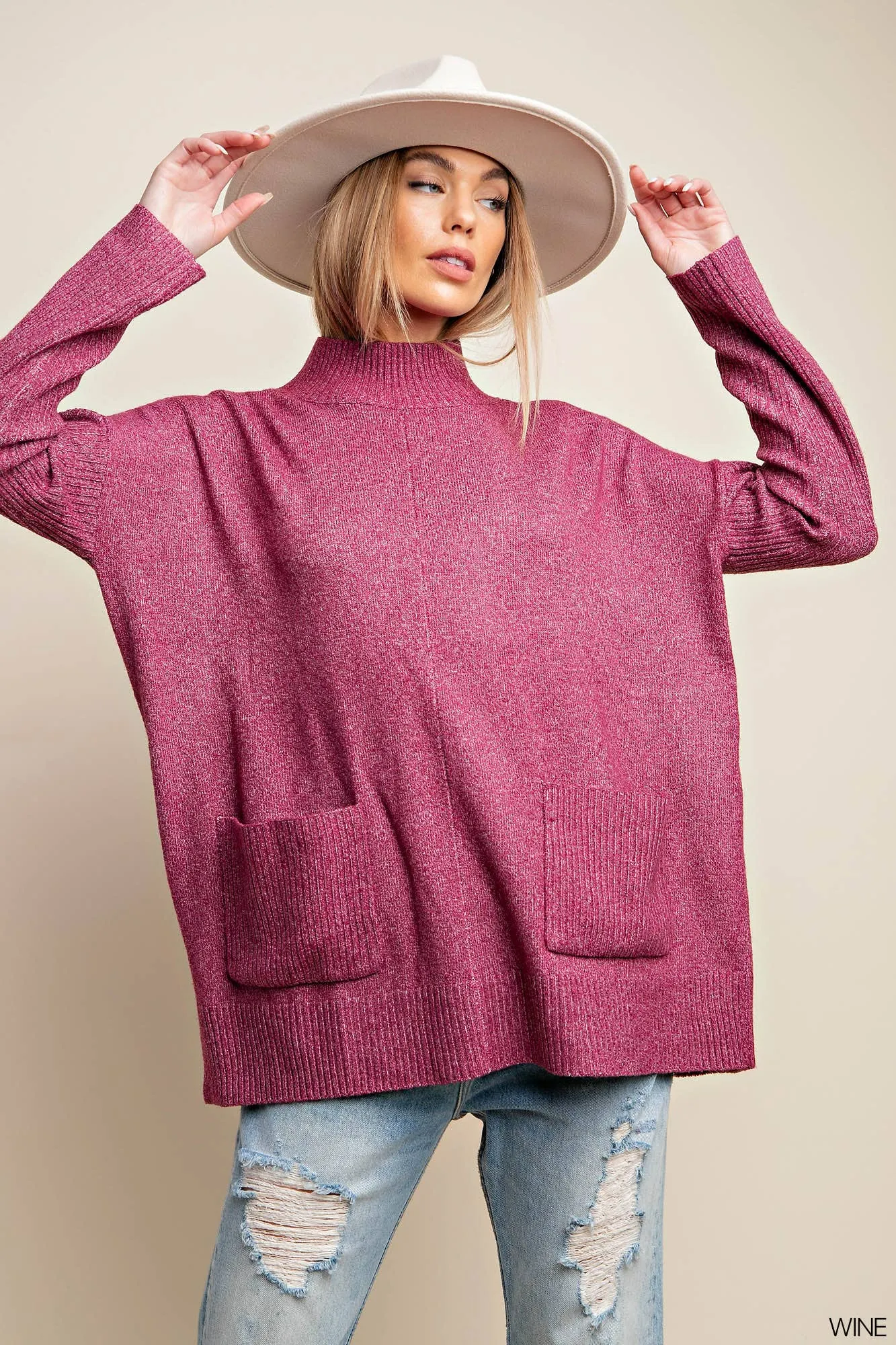 Cuddly Cowl Neck Poncho Sweater