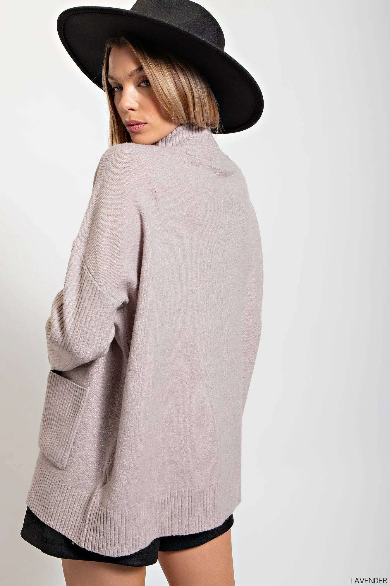 Cuddly Cowl Neck Poncho Sweater