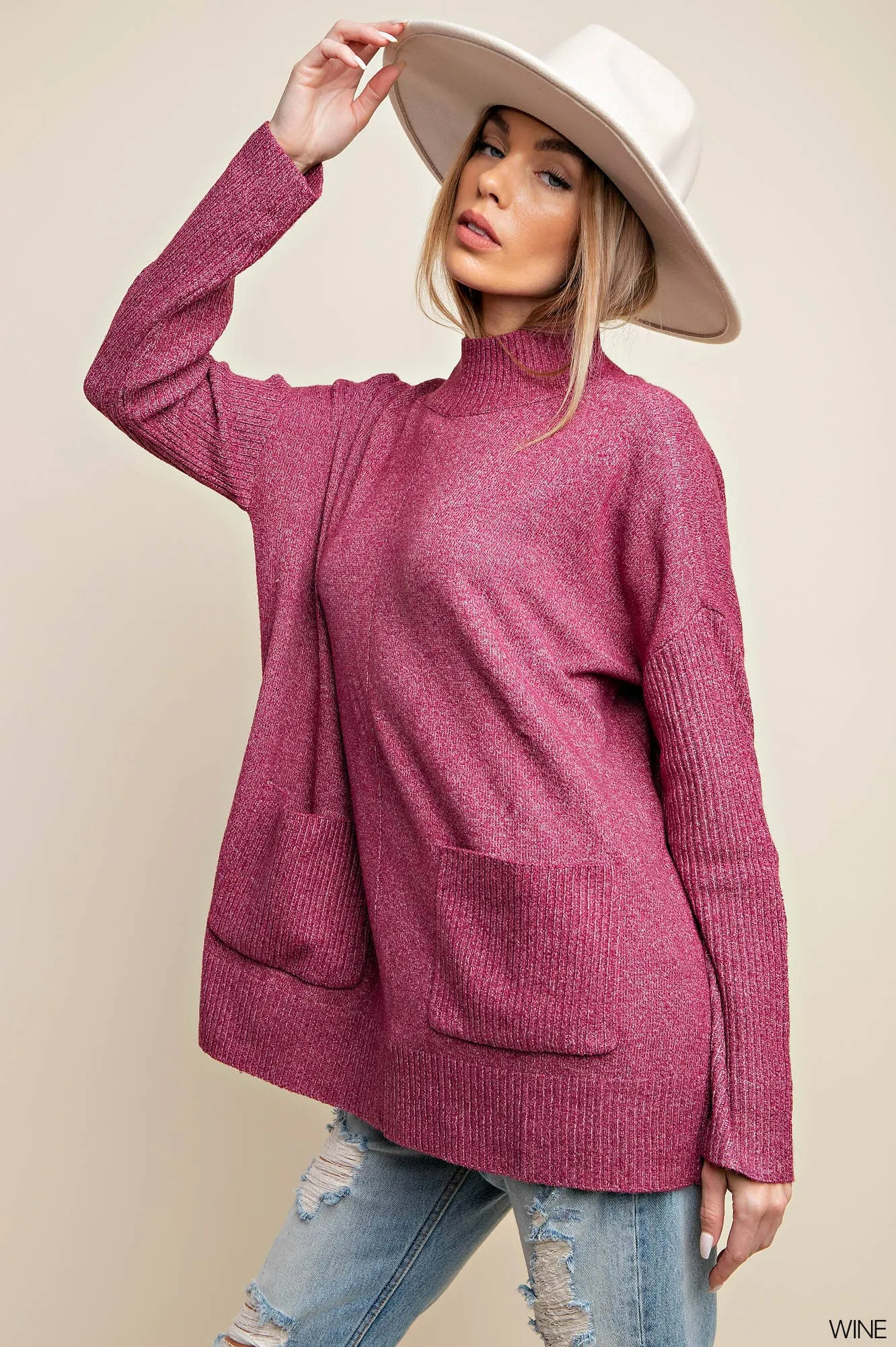Cuddly Cowl Neck Poncho Sweater