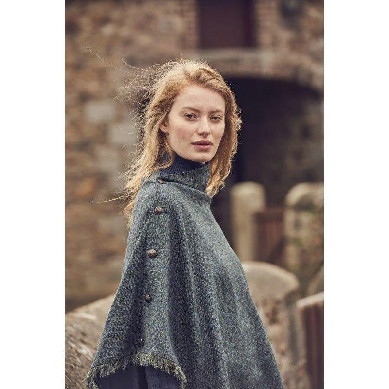 Dubarry Hazelwood Ladies Tweed Poncho - Mist