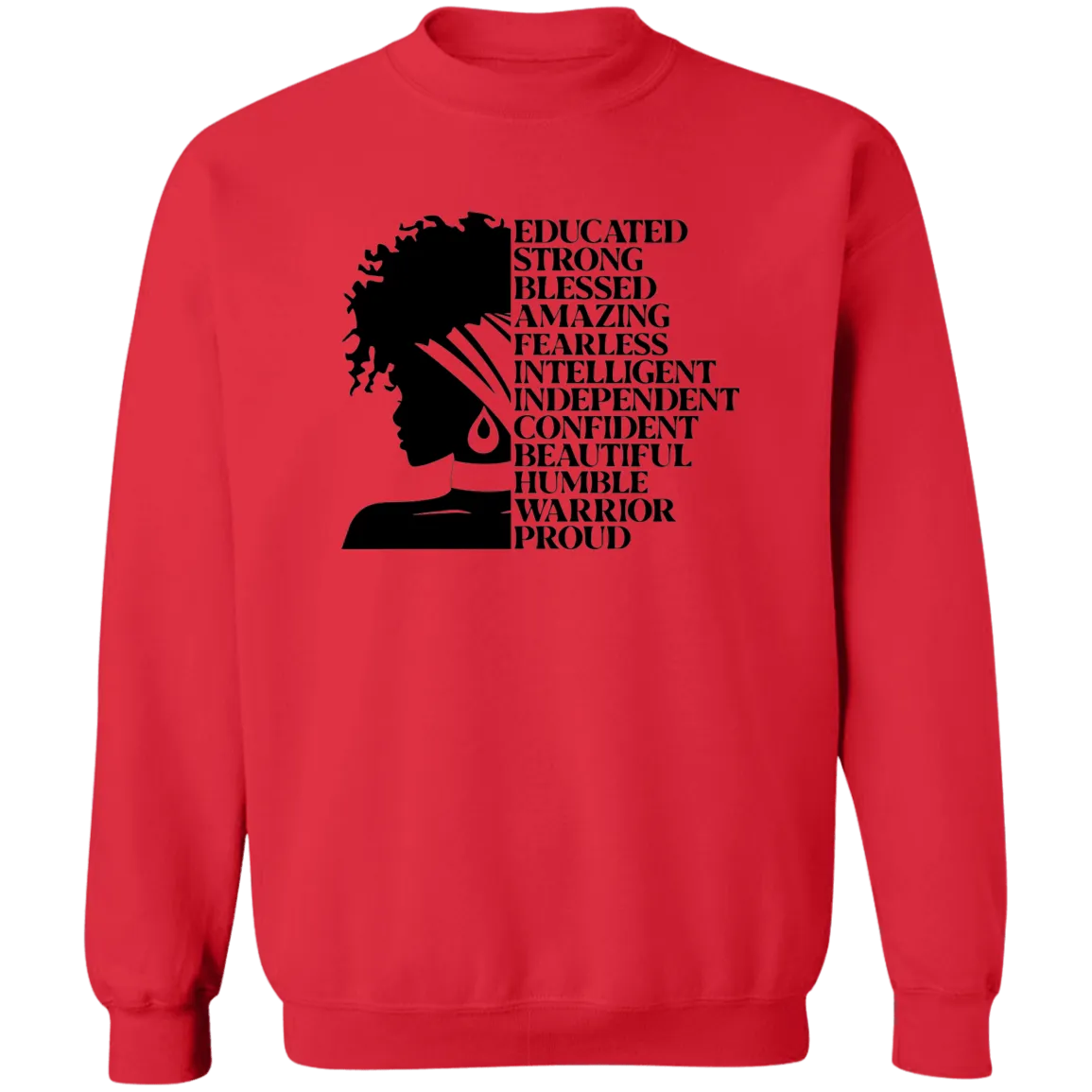 Educated Strong Ladies Crewneck Pullover Sweatshirt