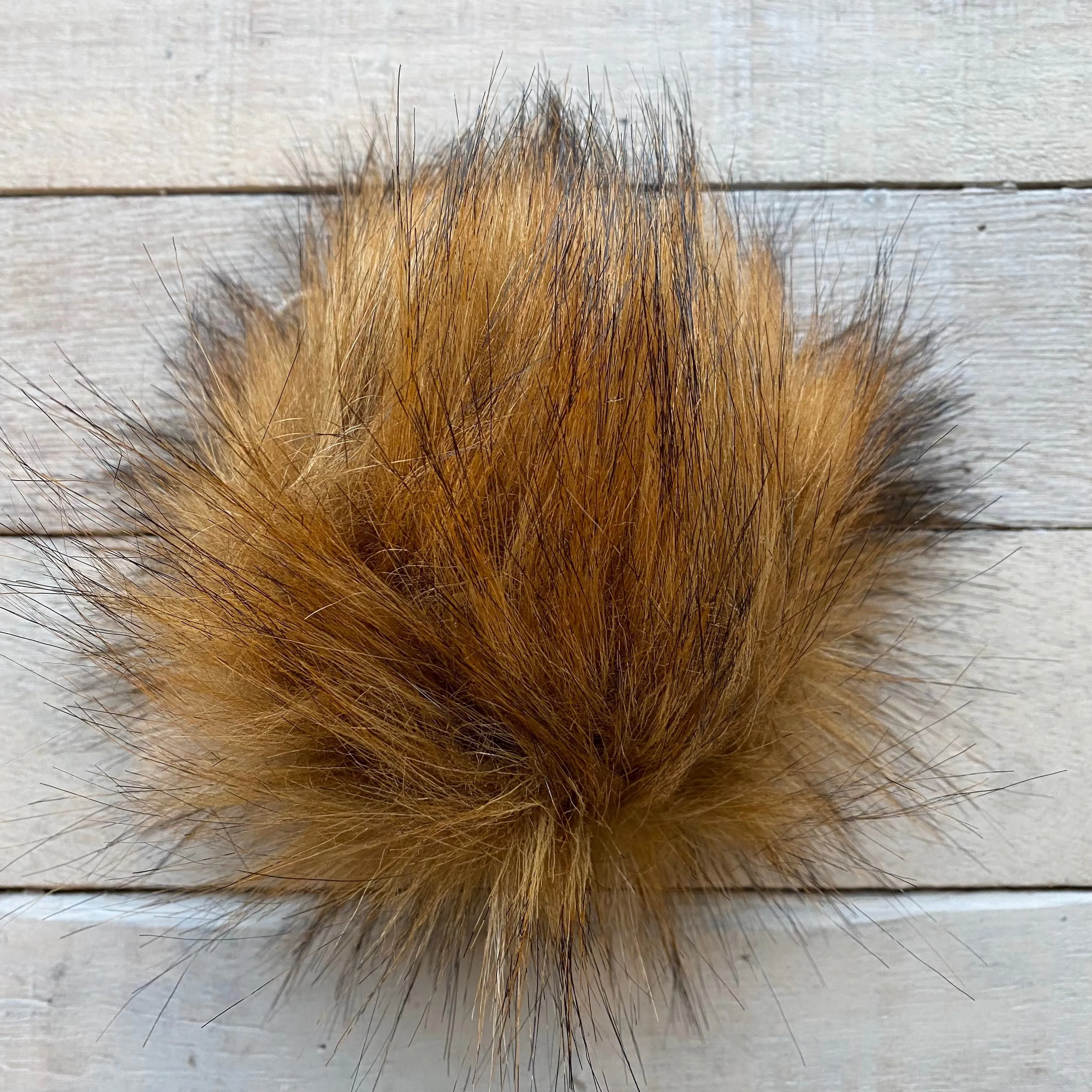 Faux Fur Pom Pom with Ties