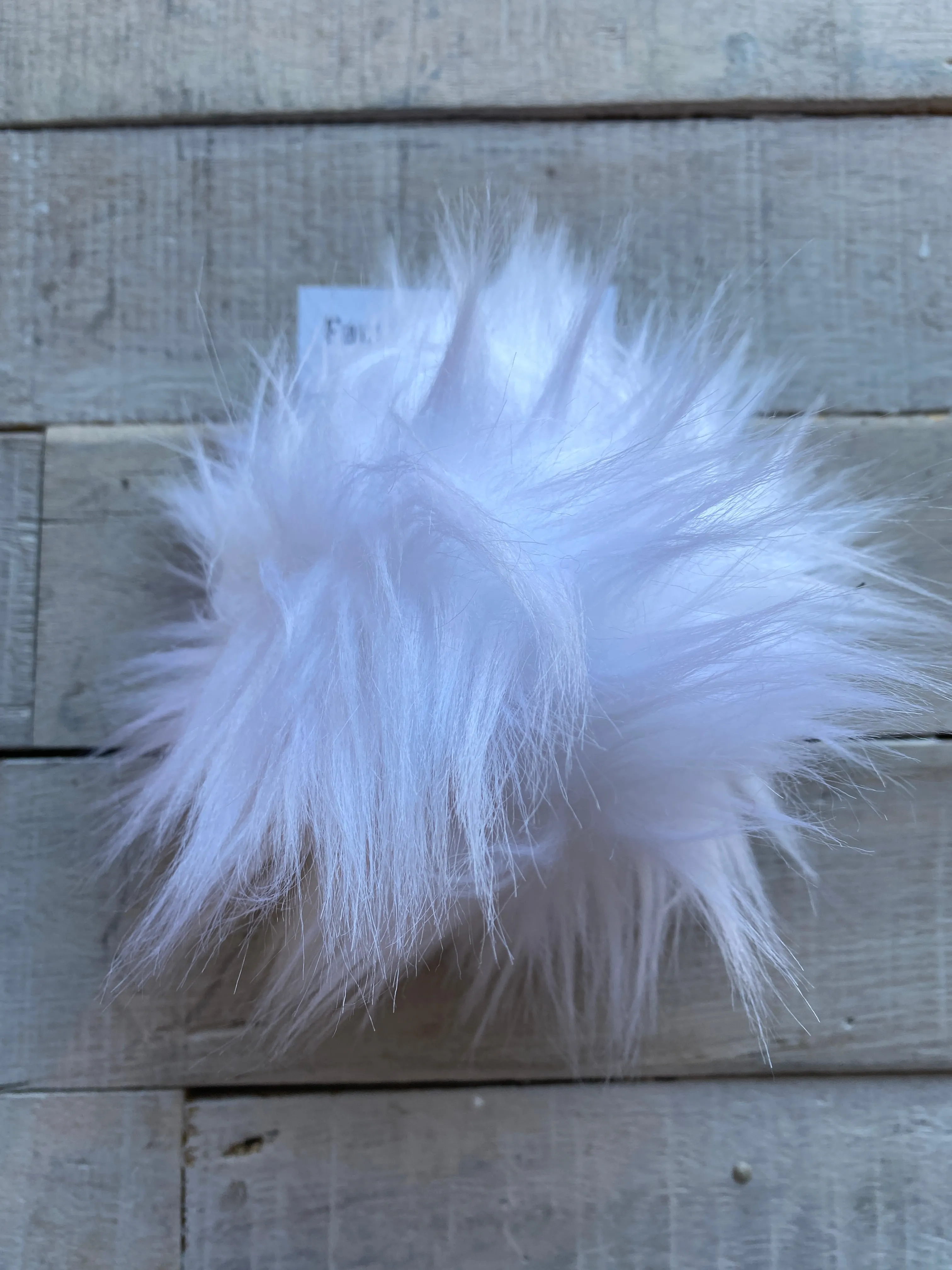 Faux Fur Pom Pom with Ties