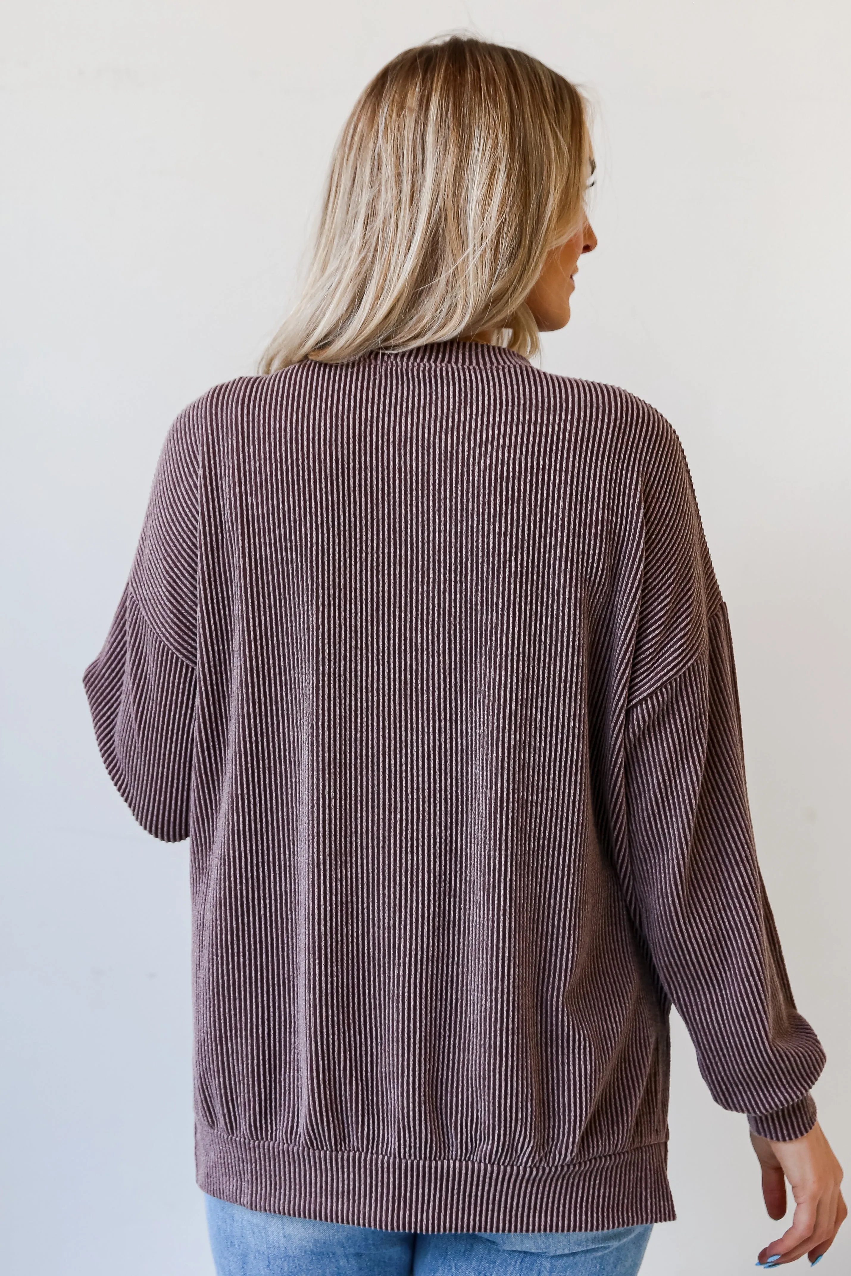 FINAL SALE - Perfect Aesthetic Corded Oversized Pullover