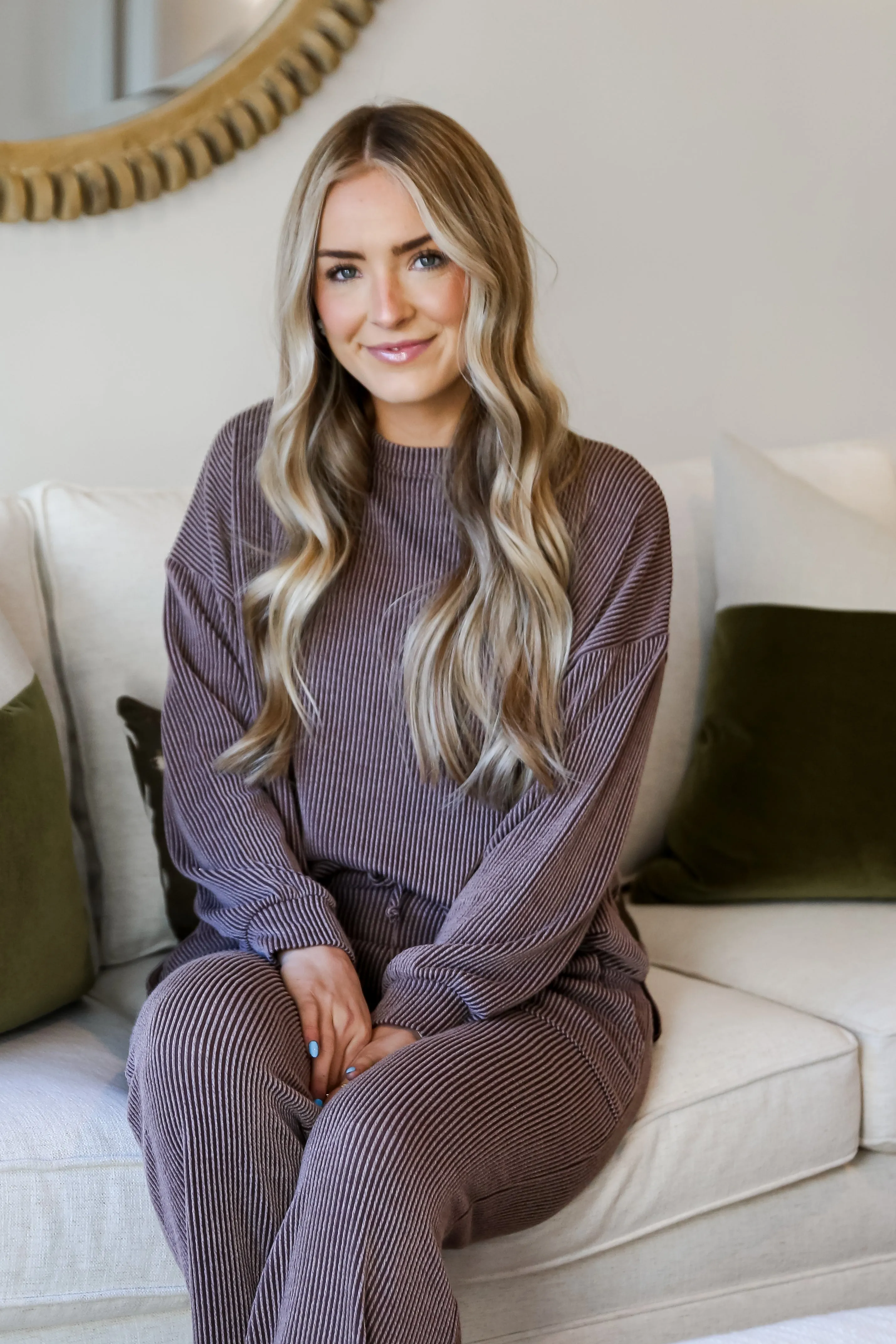 FINAL SALE - Perfect Aesthetic Corded Oversized Pullover