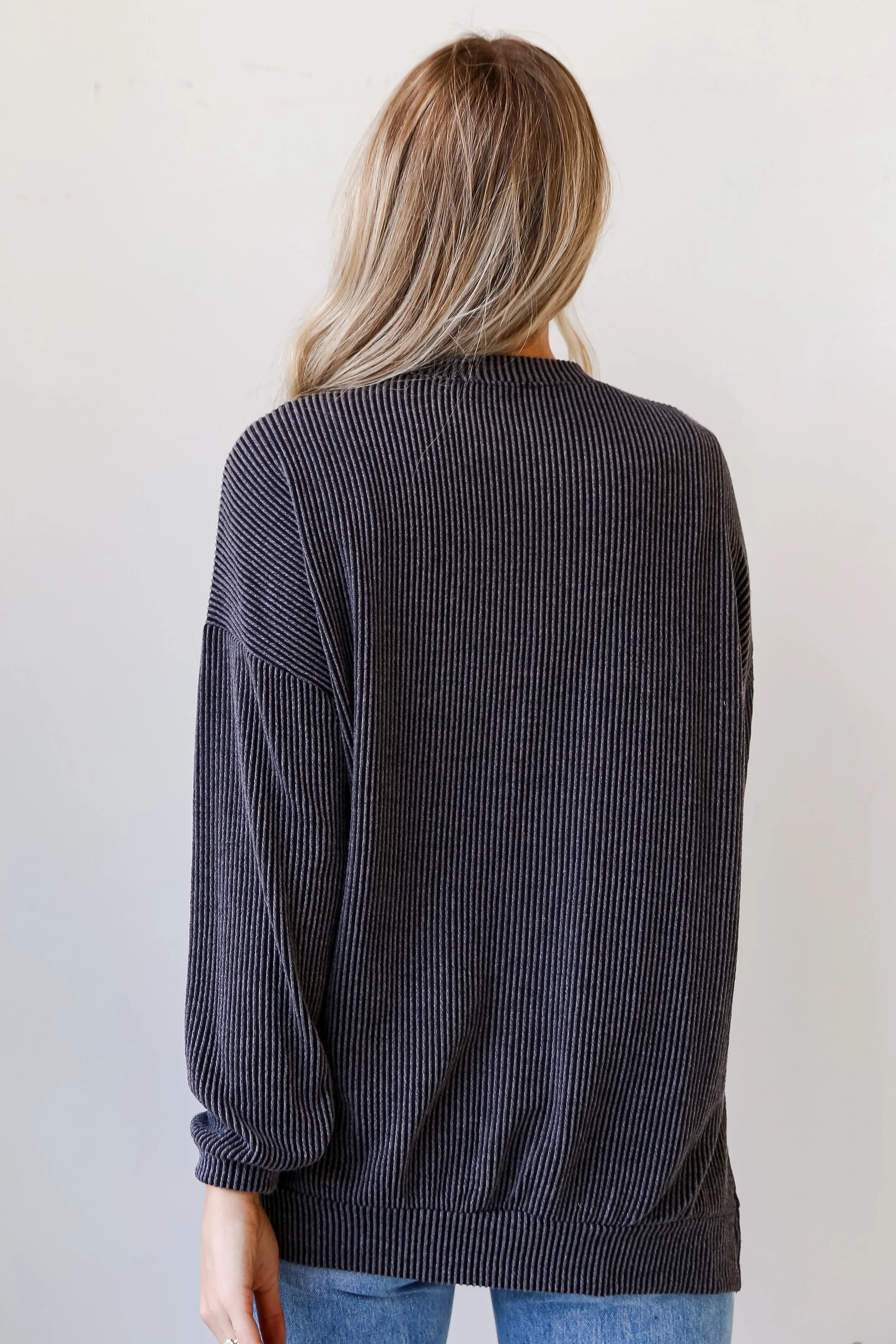 FINAL SALE - Perfect Aesthetic Corded Oversized Pullover