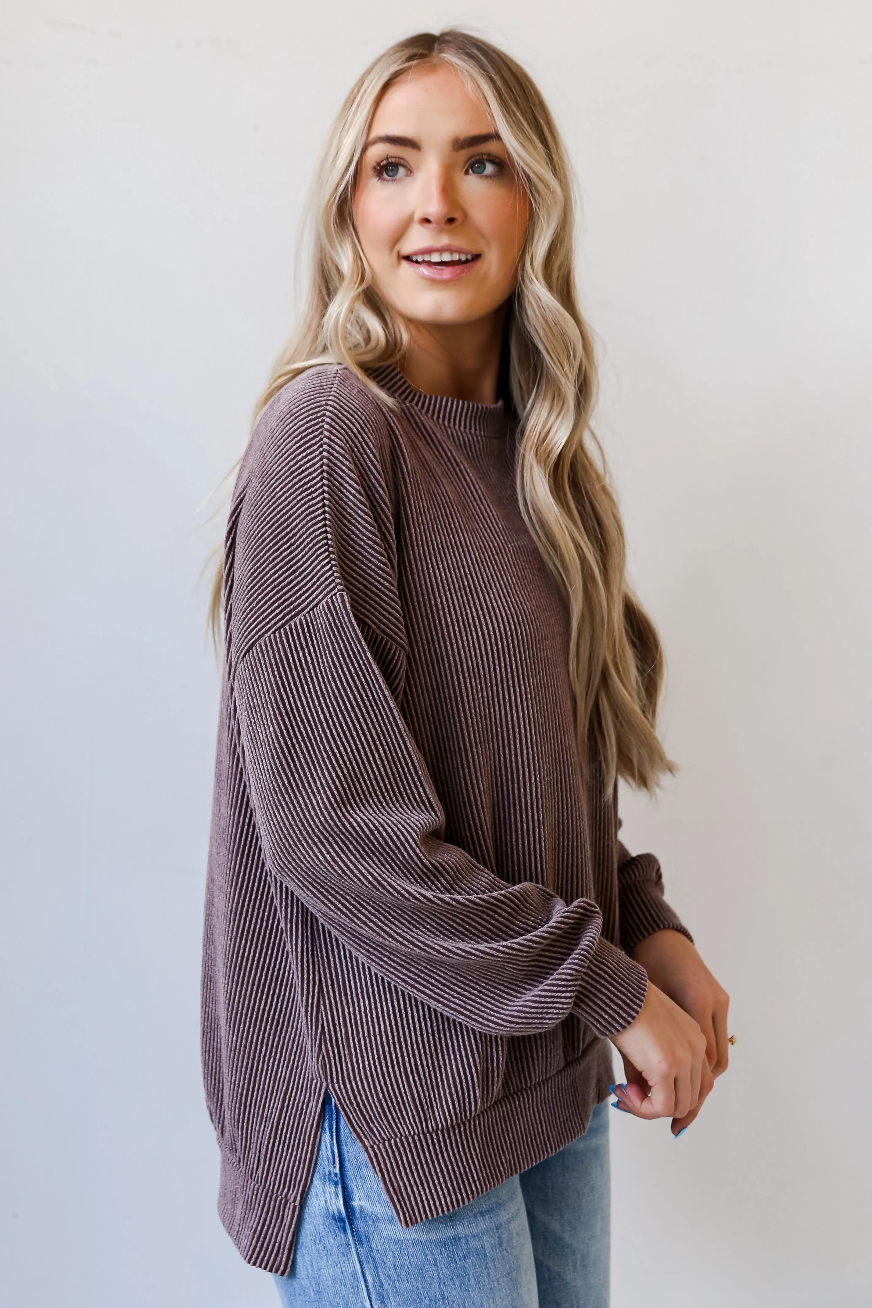 FINAL SALE - Perfect Aesthetic Corded Oversized Pullover