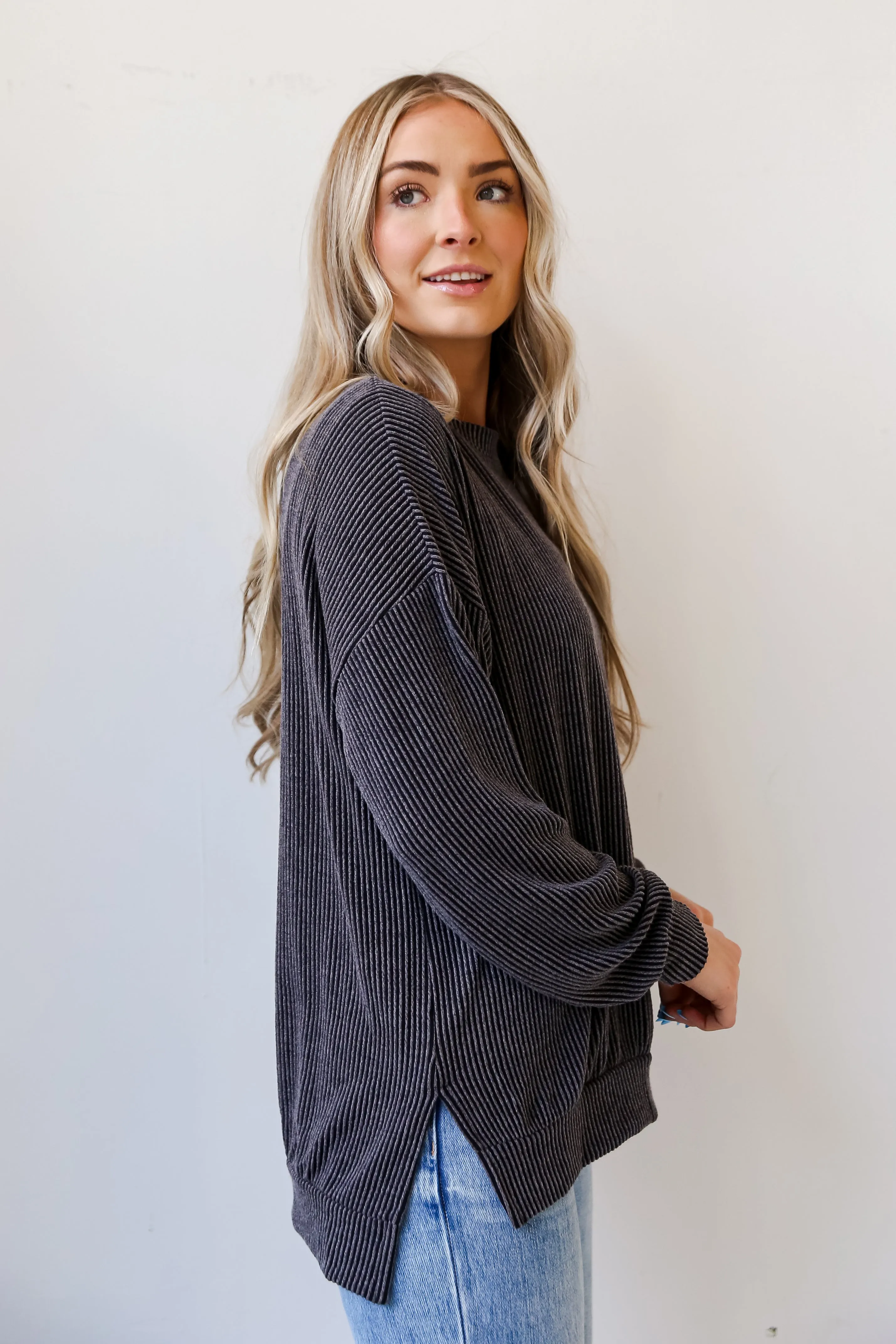 FINAL SALE - Perfect Aesthetic Corded Oversized Pullover