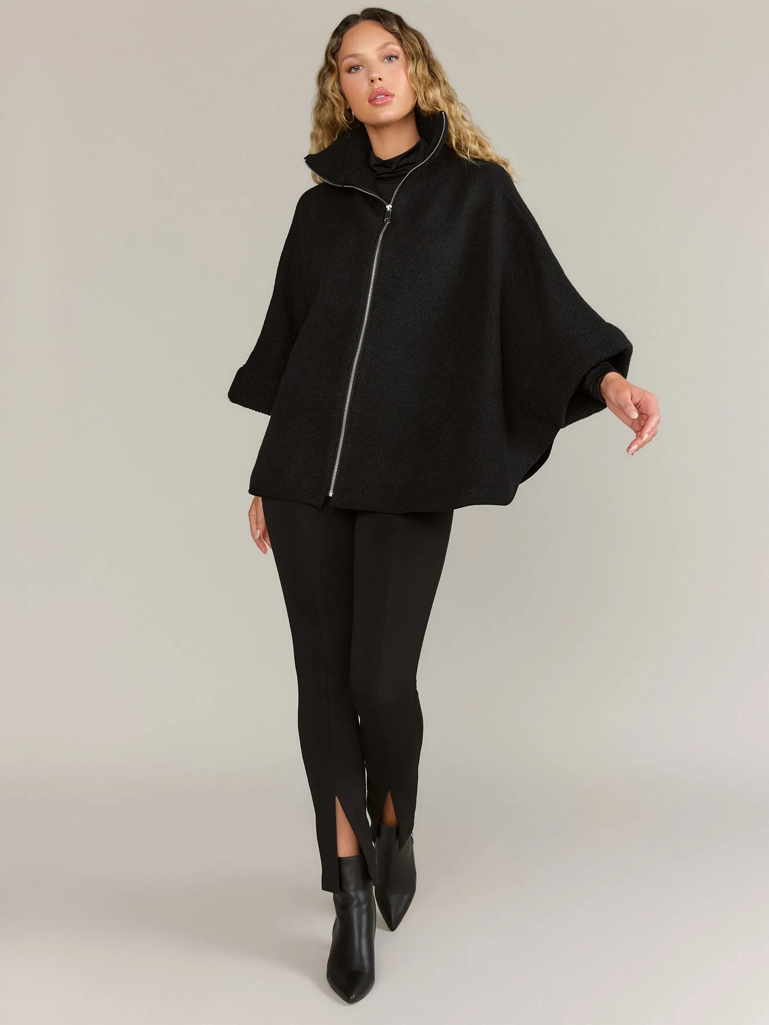 Front Zipper Poncho