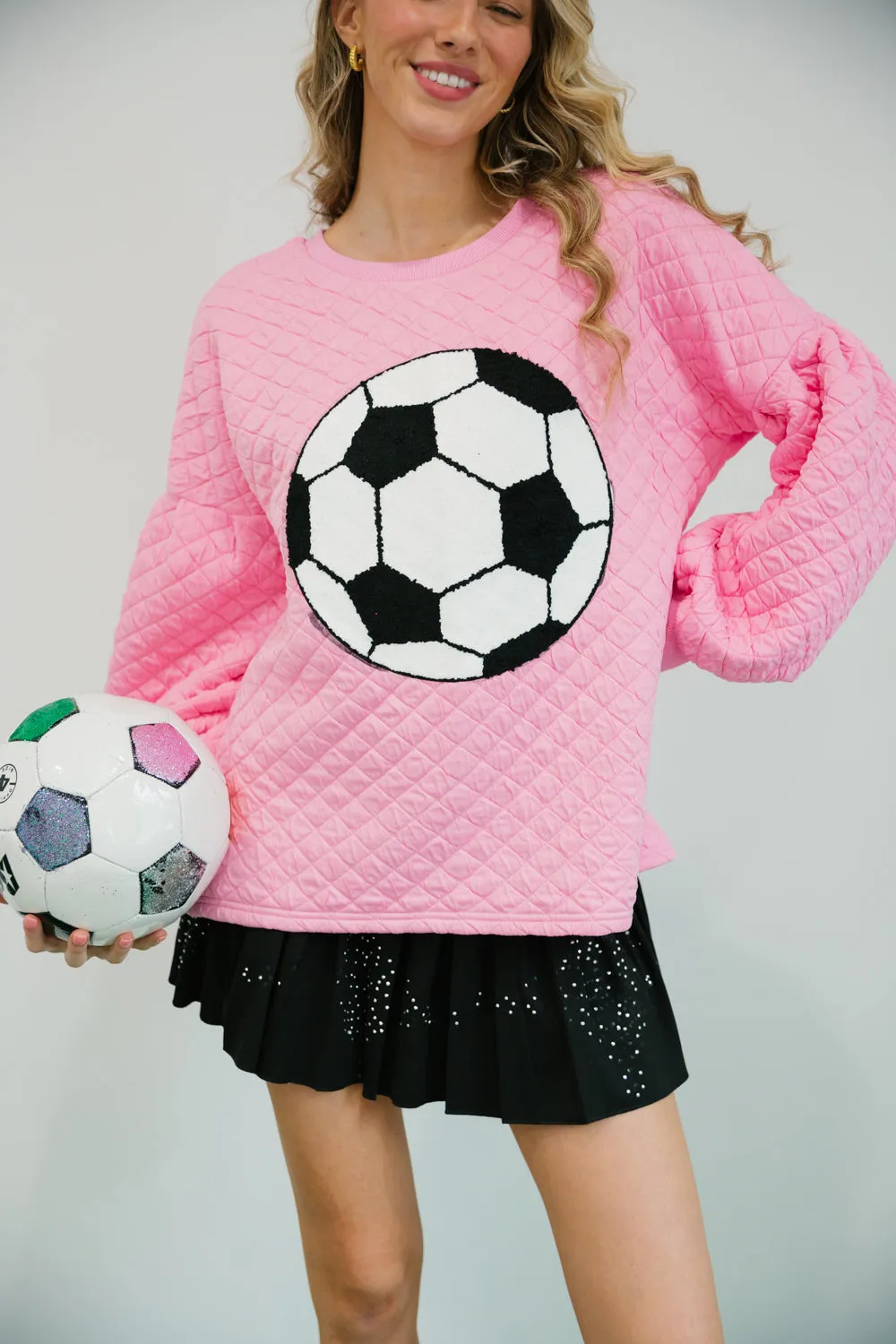 GOALIE QUILTED PULLOVER