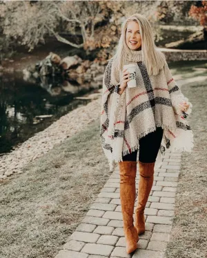 Goodnight Macaroon Sweater Poncho- One Size