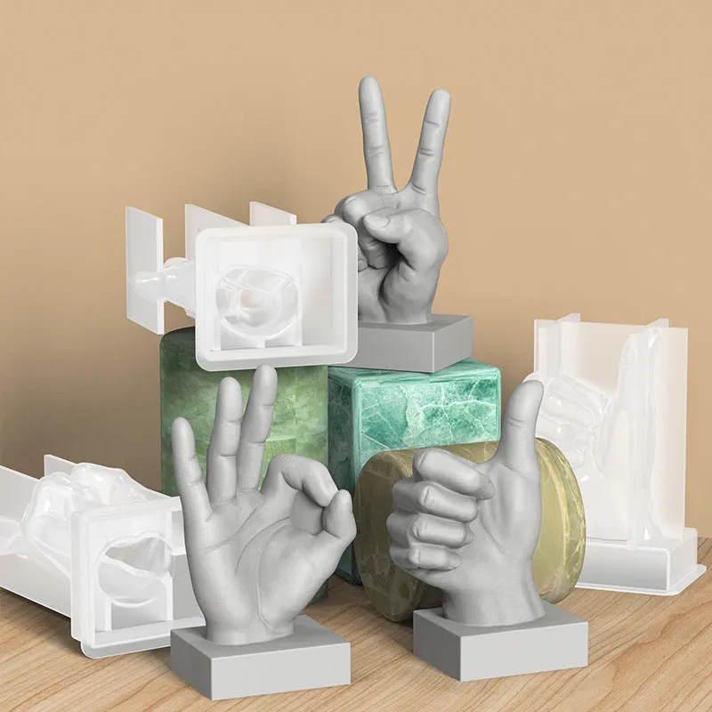 Hand Gesture Silicone Resin Molds, Unique Mold