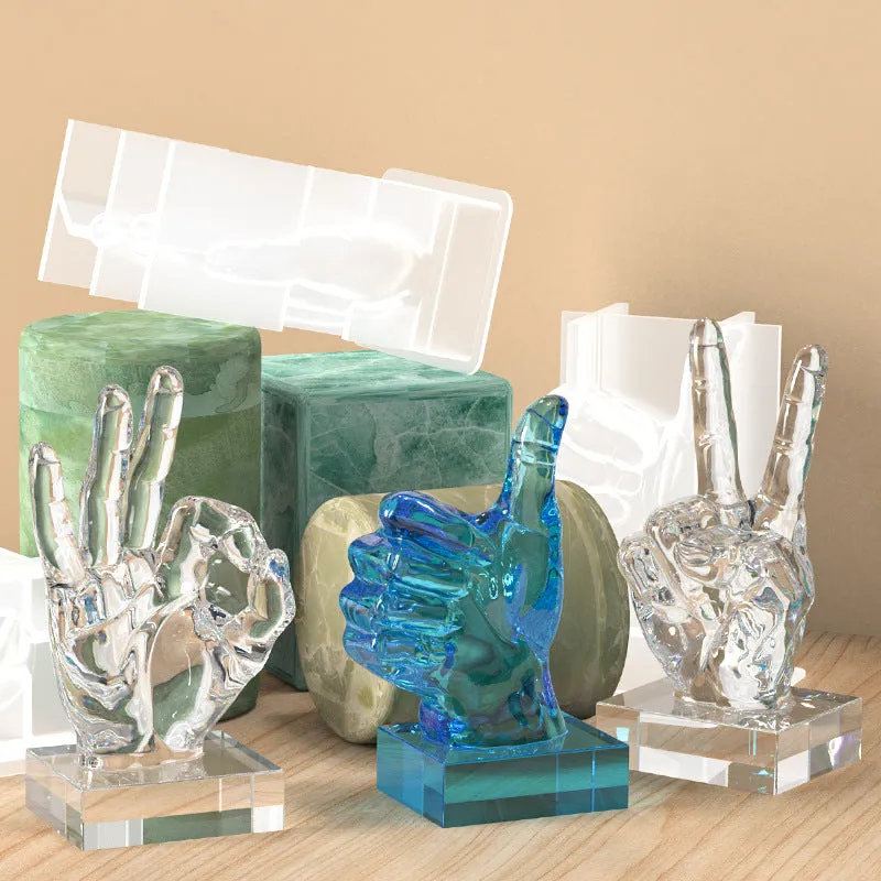Hand Gesture Silicone Resin Molds, Unique Mold