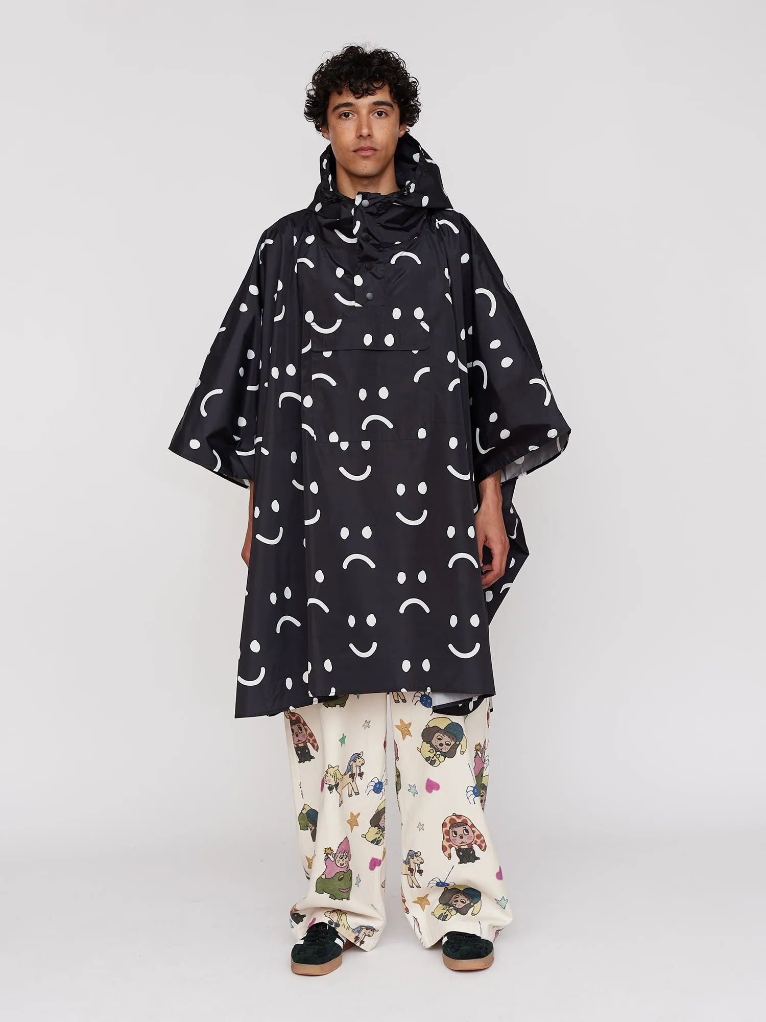 Happy Sad Rain Poncho