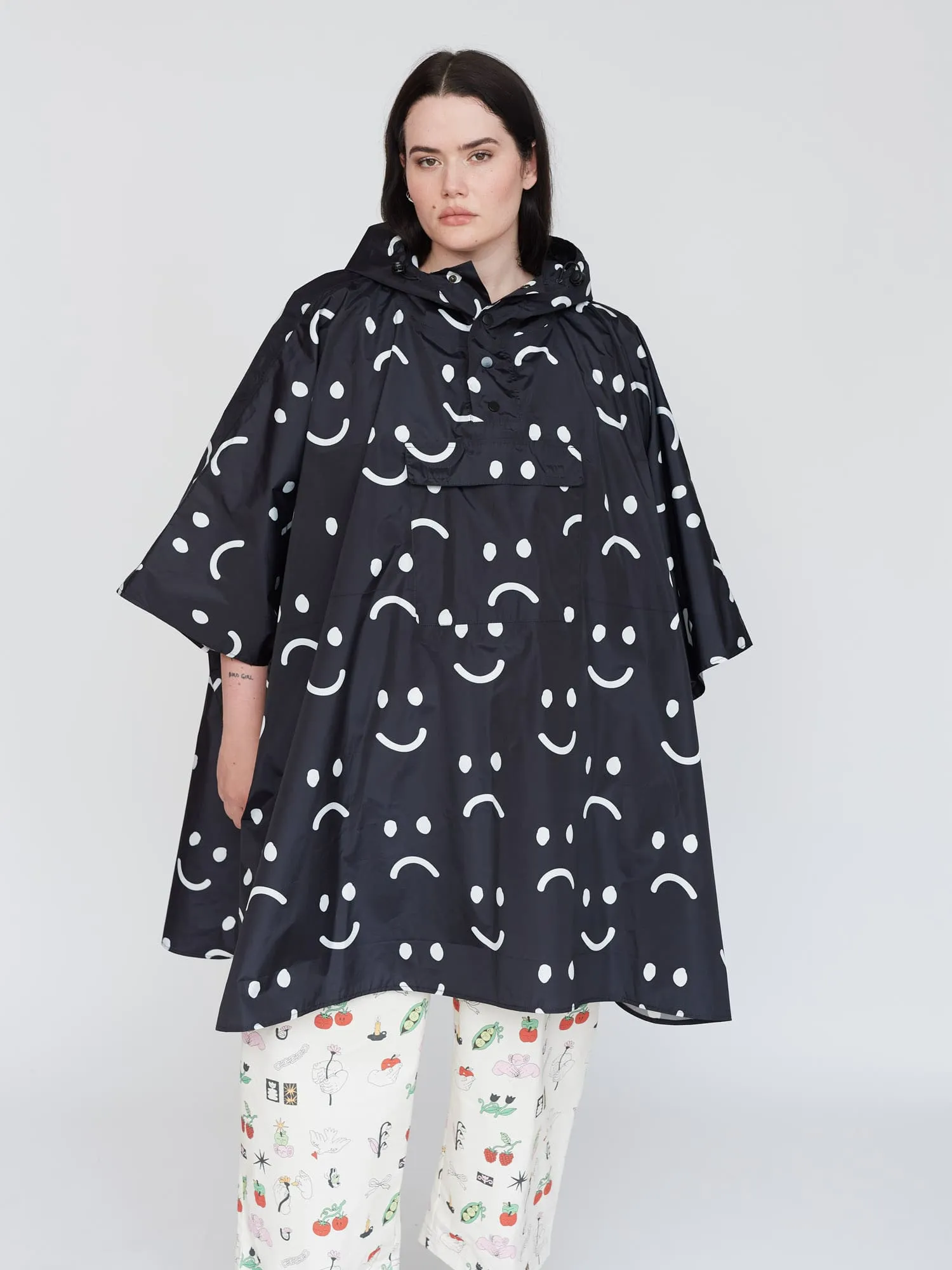 Happy Sad Rain Poncho