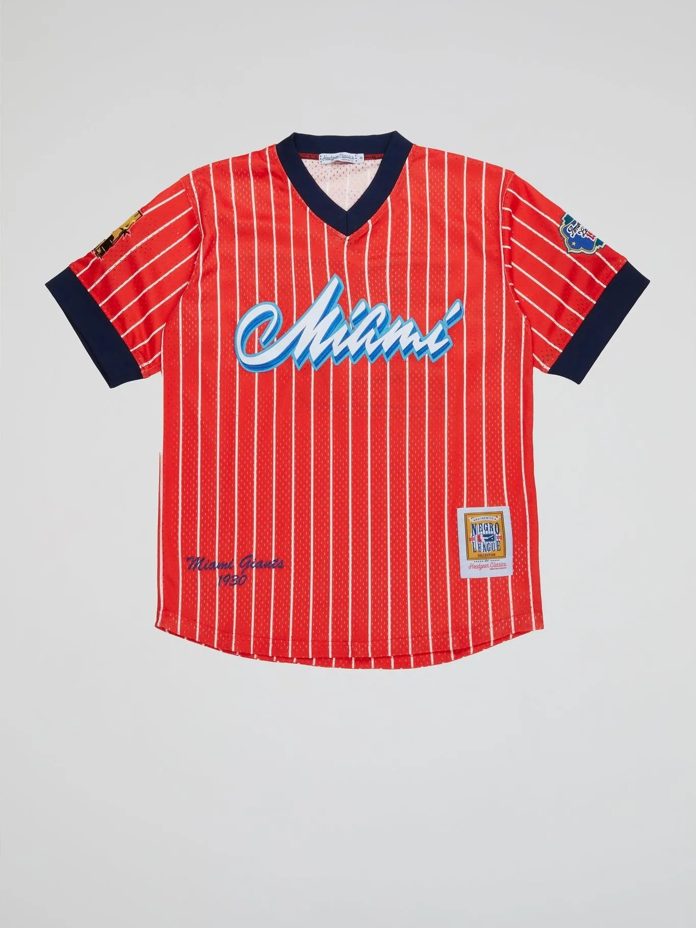Headgear - Miami Giants Red Pullover Pinstripe Jersey