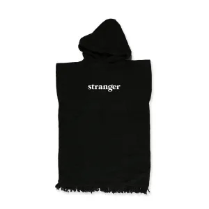 Hello Stranger Hooded Towel - Black