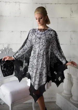 Heritage Lace Bats Poncho One Size Fits All Made in USA