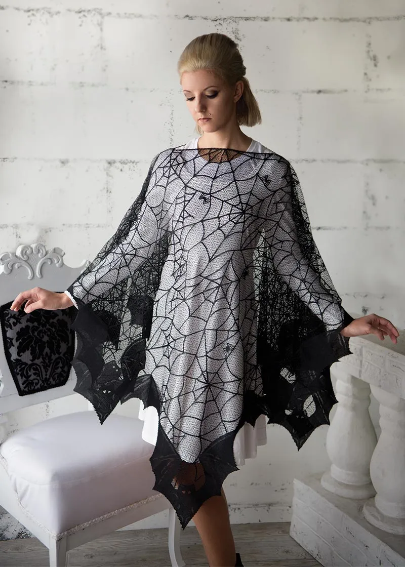 Heritage Lace Bats Poncho One Size Fits All Made in USA