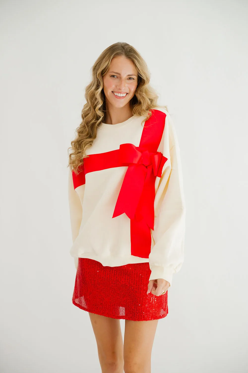 HOLIDAY SEASON CREAM PULLOVER