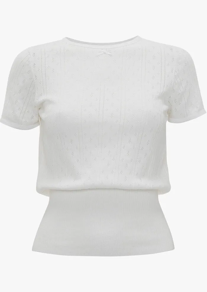JW ANDERSON Pointelle Cap Sleeve Top