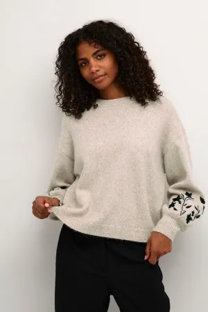 Kaffe Lisette Pullover in Feather Grey Melange