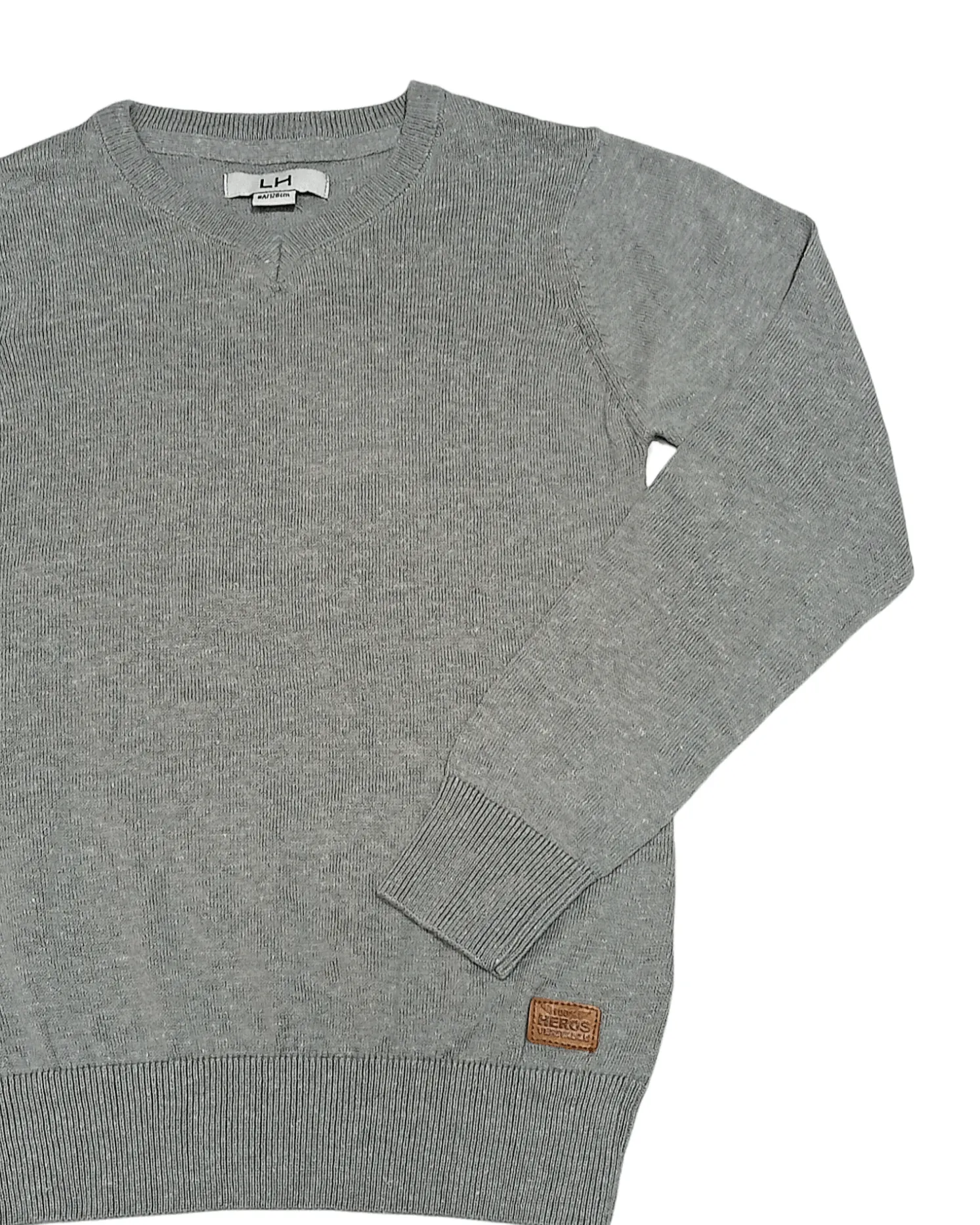 Kids Pullover - Round Collar -Grey