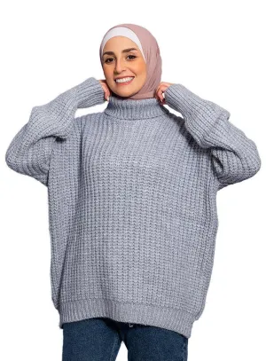 Light Blue Puffy Pullover One Size