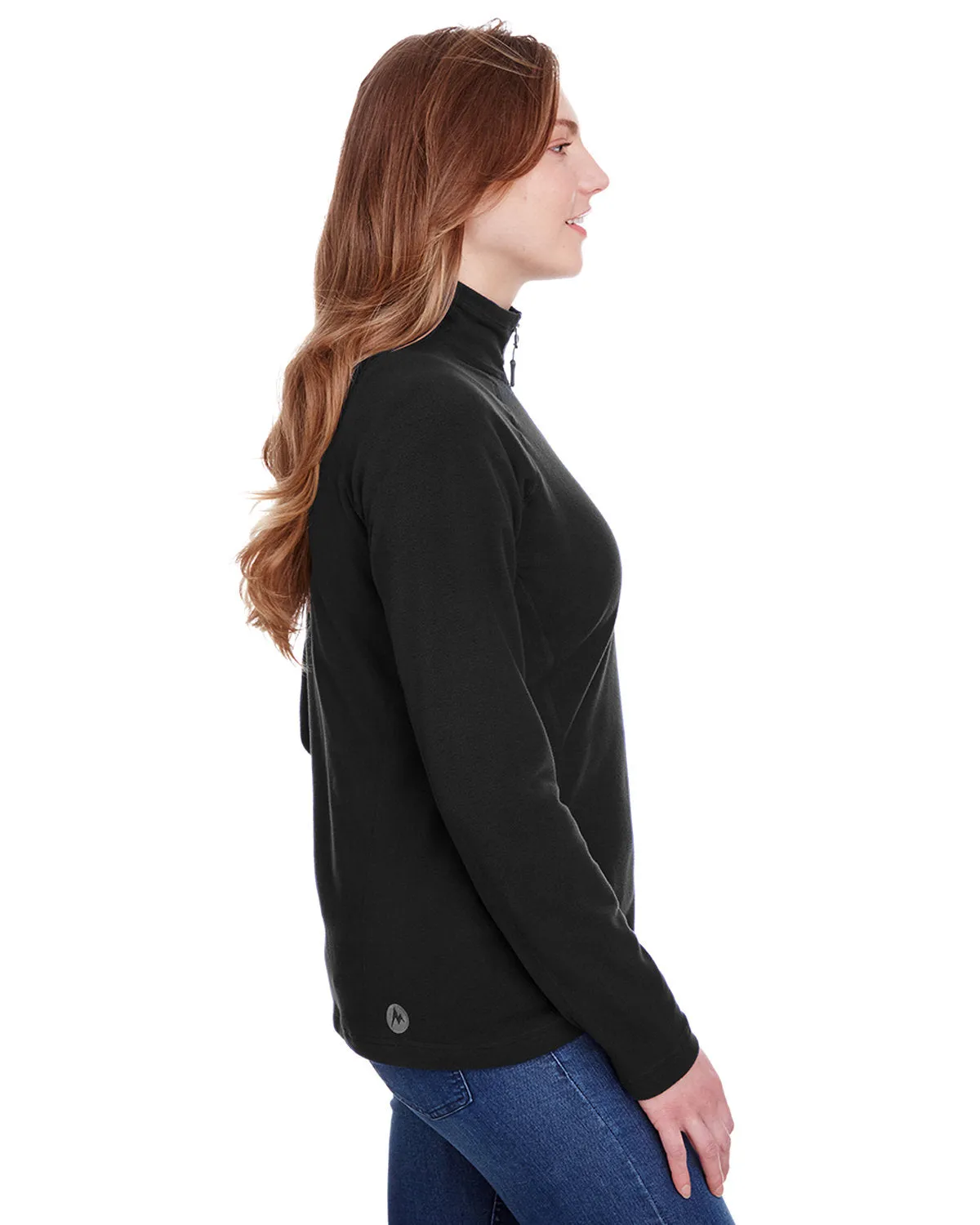Marmot Ladies Rocklin Fleece Custom Half Zips, Black