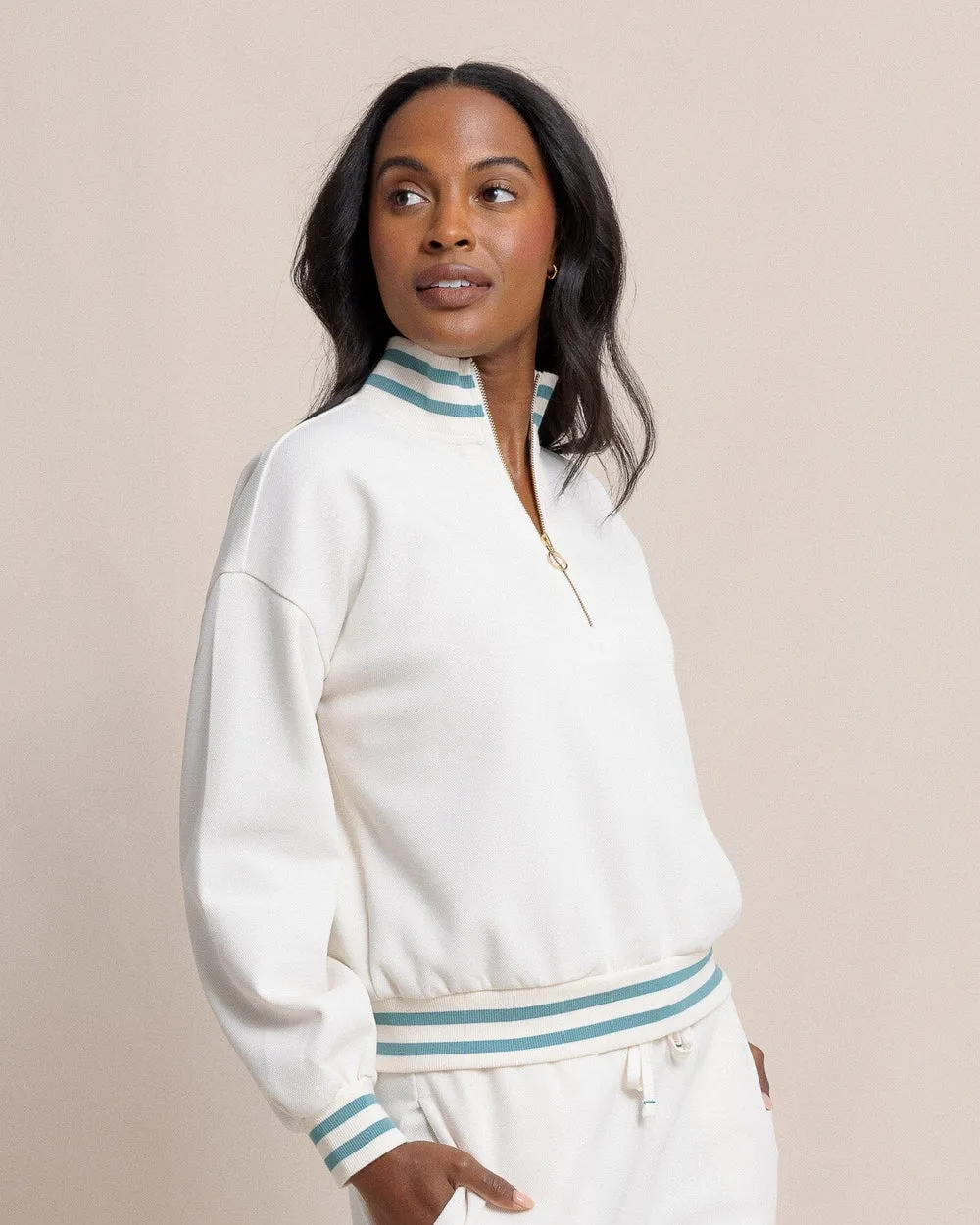 Mercy Luxe Lounge Half Zip Pullover by Southern Tide
