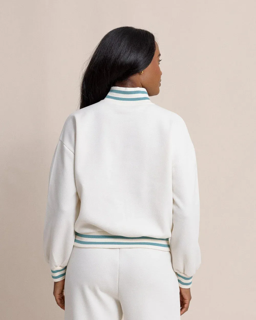 Mercy Luxe Lounge Half Zip Pullover by Southern Tide